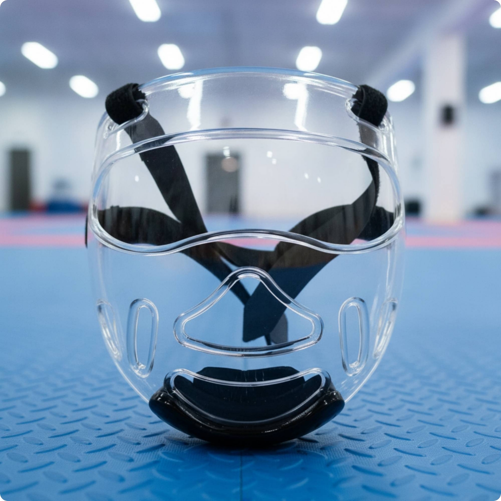 Kampfsport-Gesichtsschutz Transparent Gesichtsmaske mit Polsterung Gepolstert