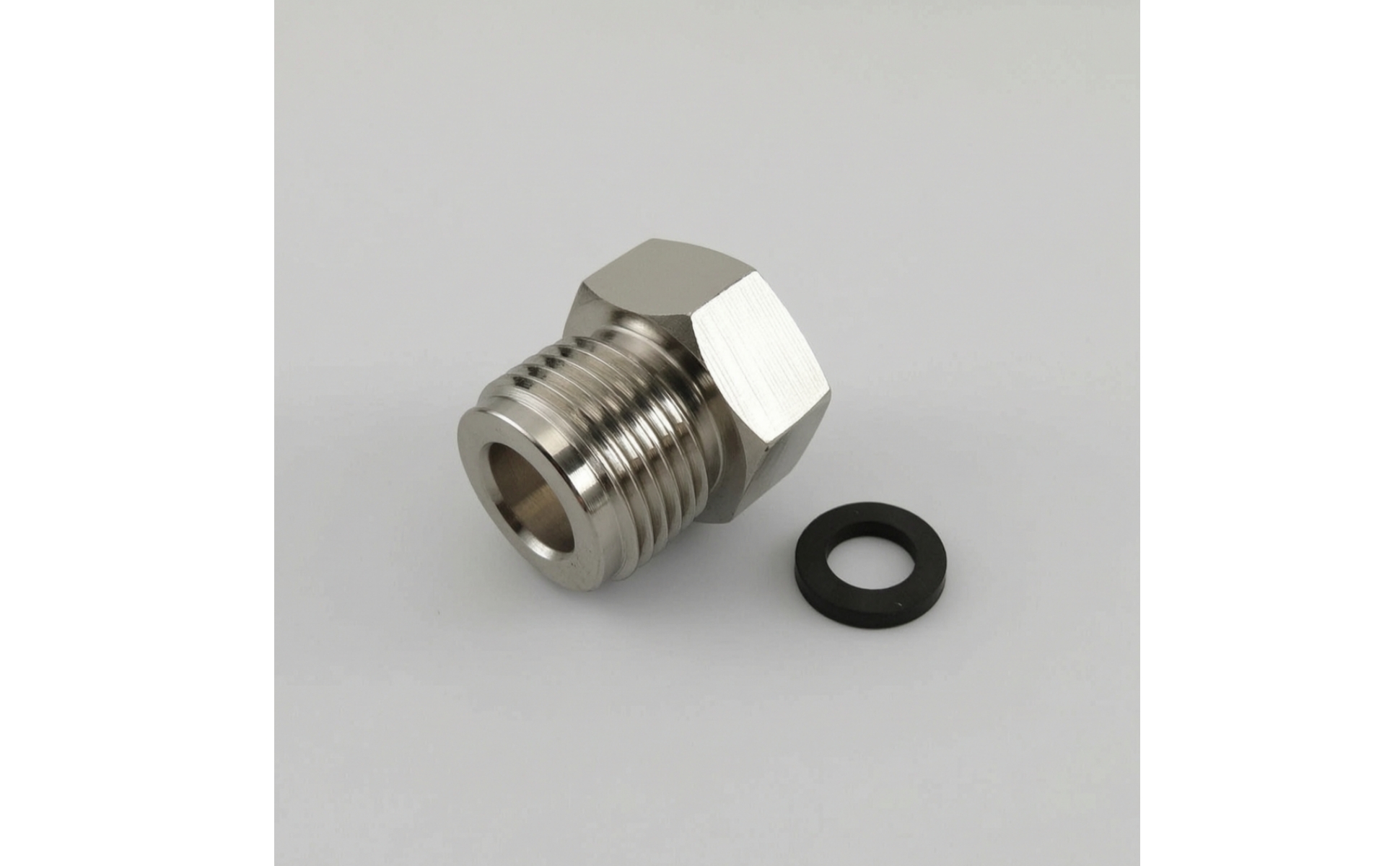 Hex Adapter with Washer Hexagonal Silver for Plumbers, DIYers