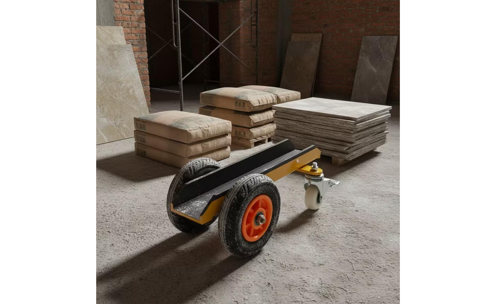 Slab Dolly Heavy-Duty Panel Mover Swivel for Construction Sites, Stone Masons