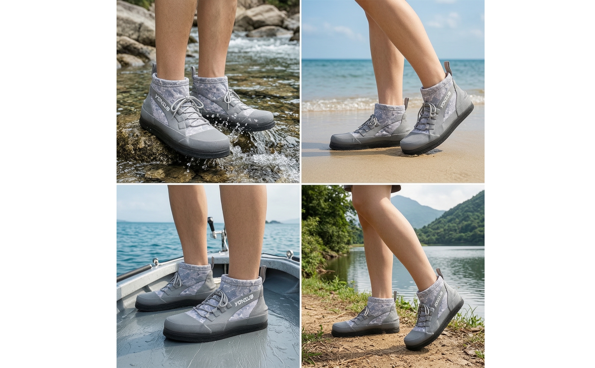 Water Shoes Quick-Dry Water Shoes with Rubber Sole Breathable for Beach, Hikers