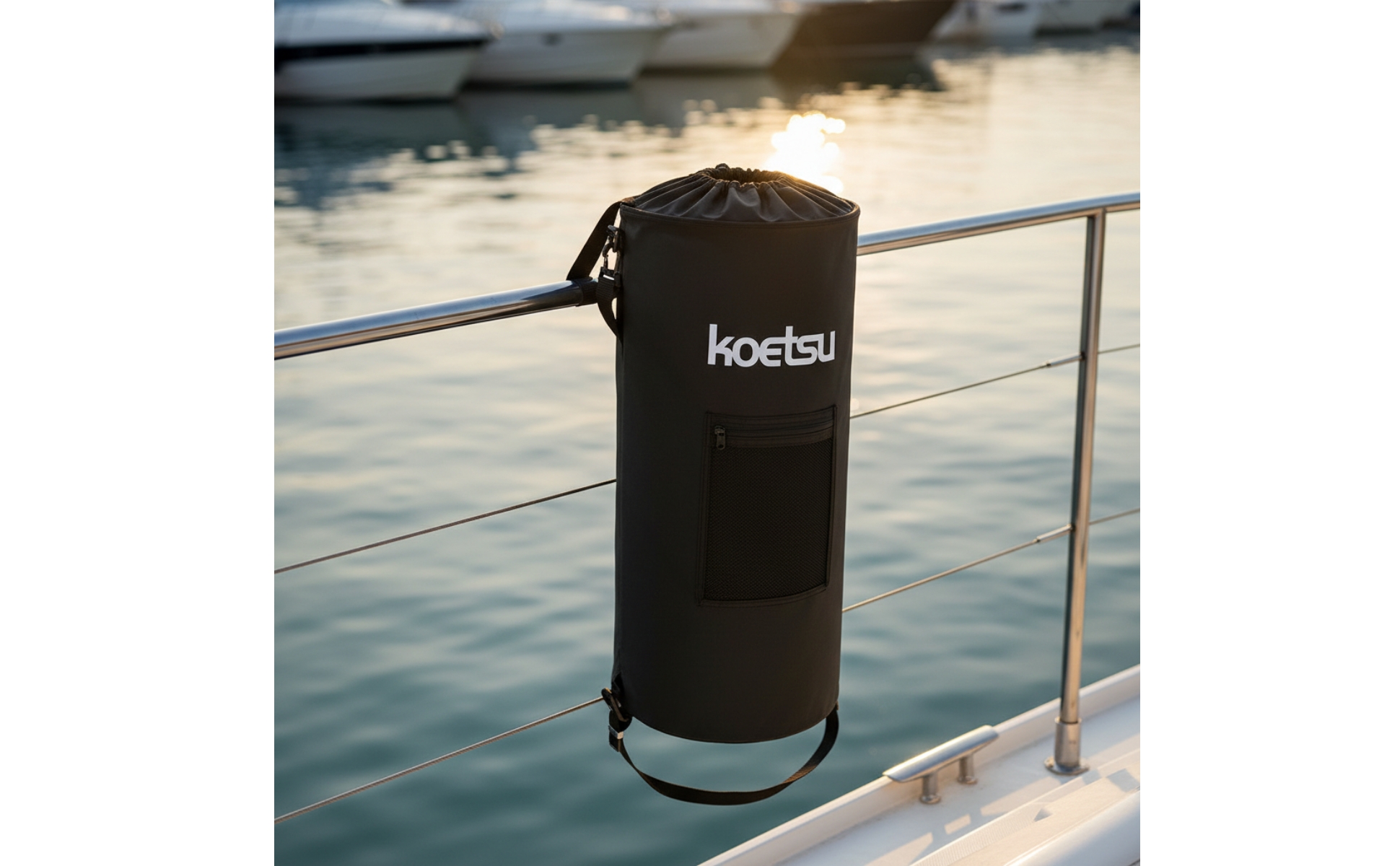 Boat Trash Can with Hanging Straps Leak-Resistant for Boats, Yachts, Sailors