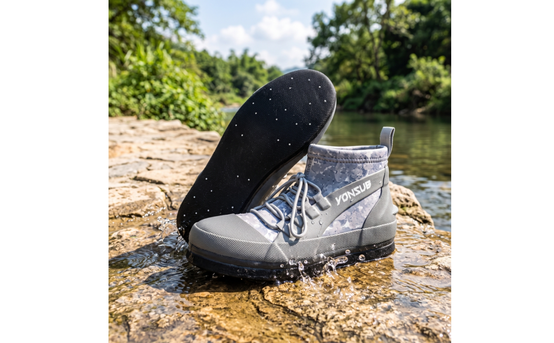 Water Shoes Quick-Dry Water Shoes with Rubber Sole Breathable for Beach, Hikers