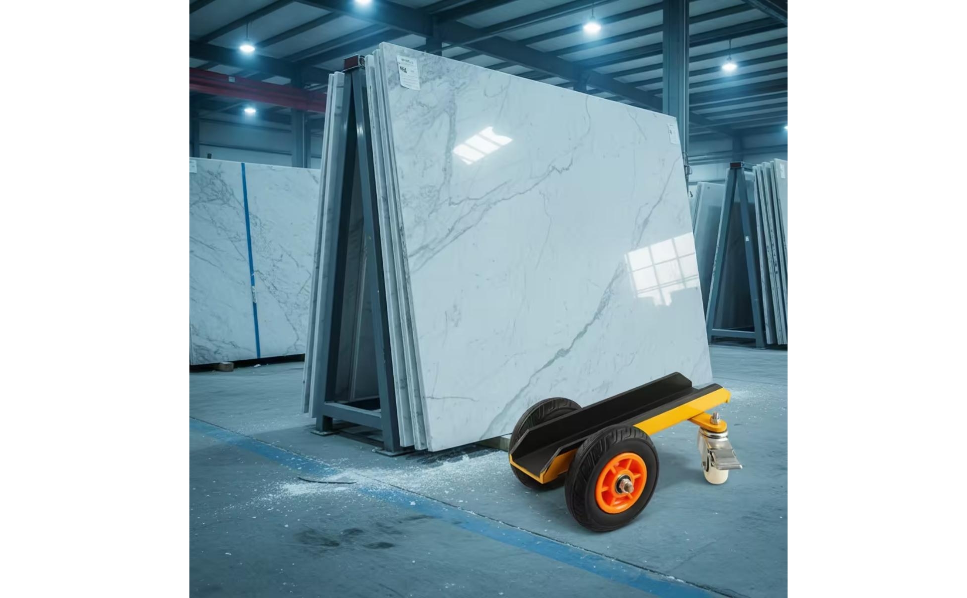 Slab Dolly Heavy-Duty Panel Mover Swivel for Construction Sites, Stone Masons