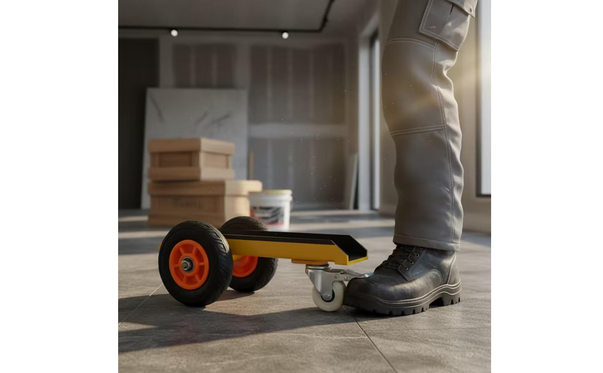 Slab Dolly Heavy-Duty Panel Mover Swivel for Construction Sites, Stone Masons