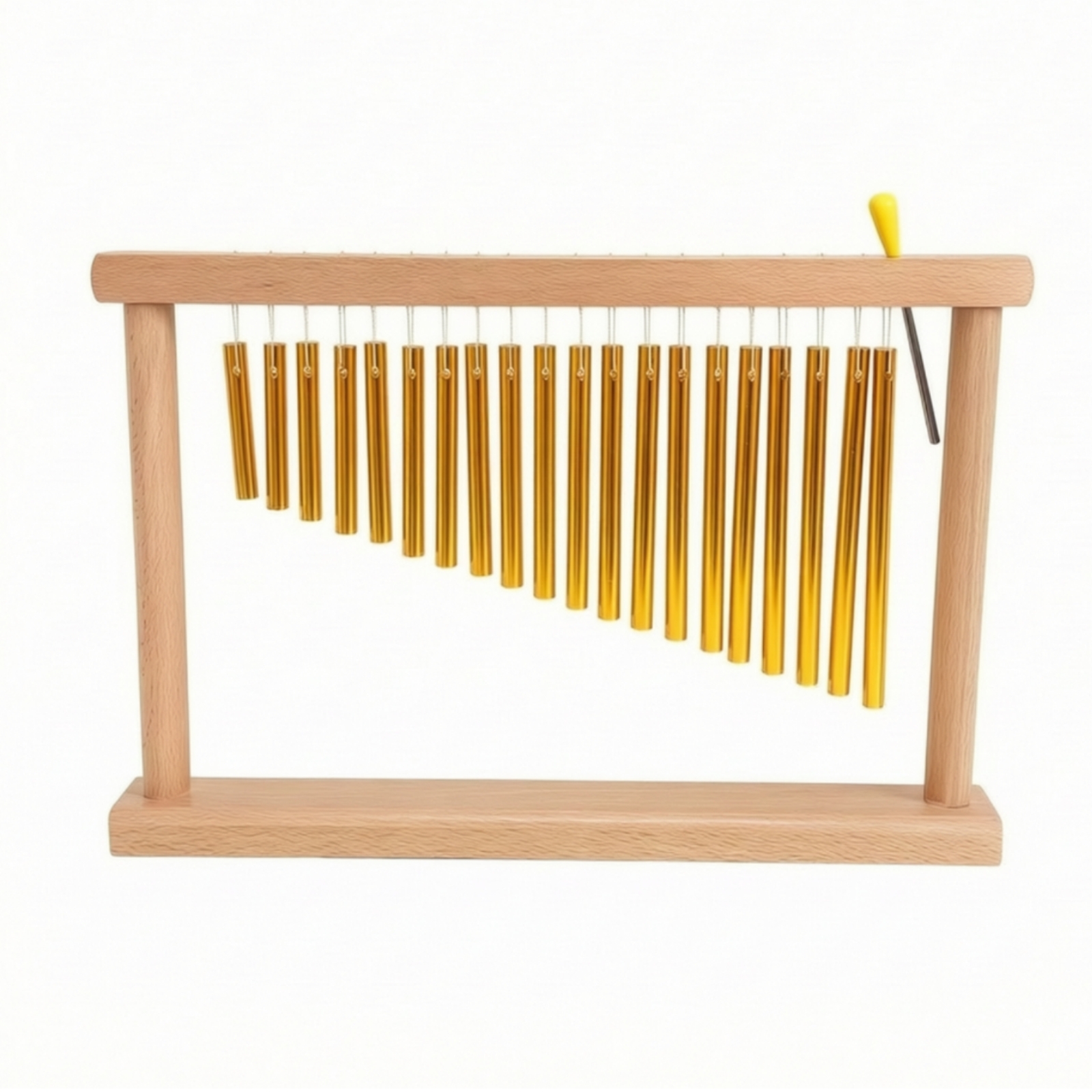 Tabletop Bar Chime Gold-Colored Percussion Instrument Portable for Classrooms