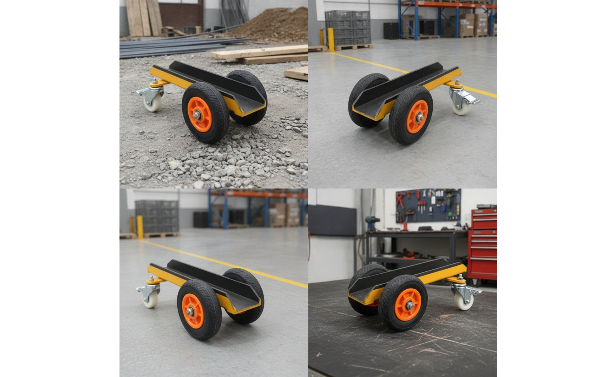 Slab Dolly Heavy-Duty Panel Mover Swivel for Construction Sites, Stone Masons