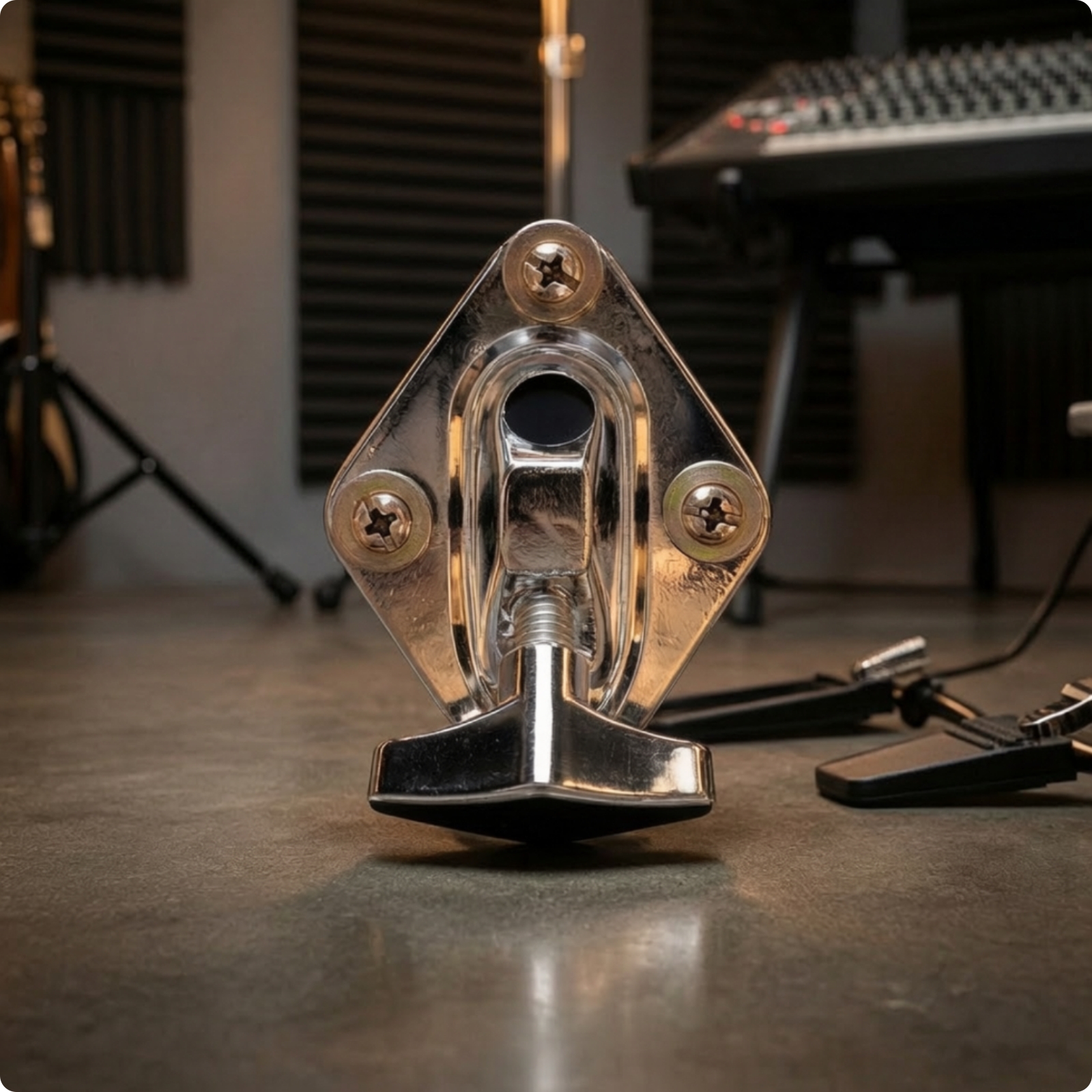 Tom Leg Mount Bracket with Pad Angled Hardware Compact for Drummers