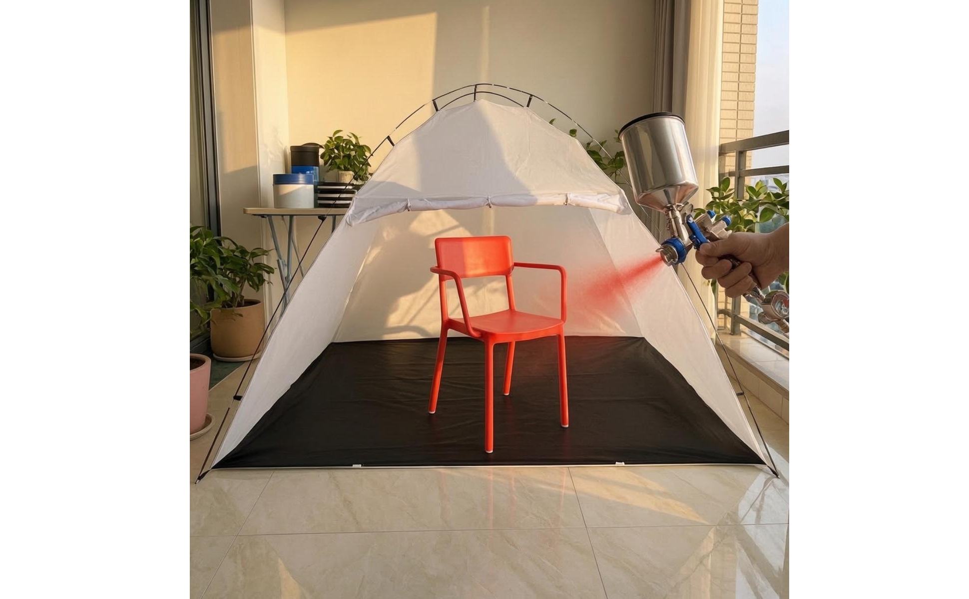 Spray Paint Tent Foldable Portable Paint Booth Tent Reusable for Home Workshops