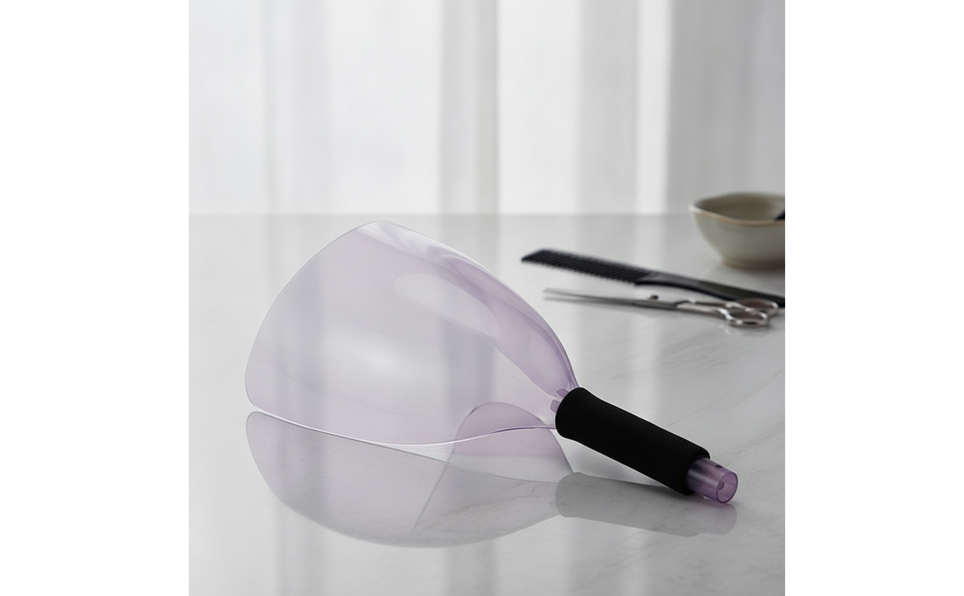 Barber Face Barrier Handheld Face Barrier with Sponge Handle Easy to Hold