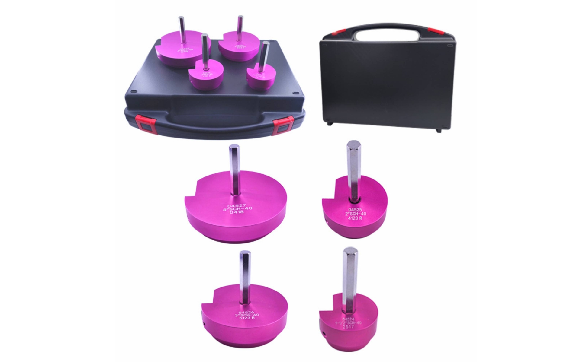 4 Pièces Alésoir PVC Tige Hexagonale Kit d’alésoirs Anodisé pour Bricoleurs