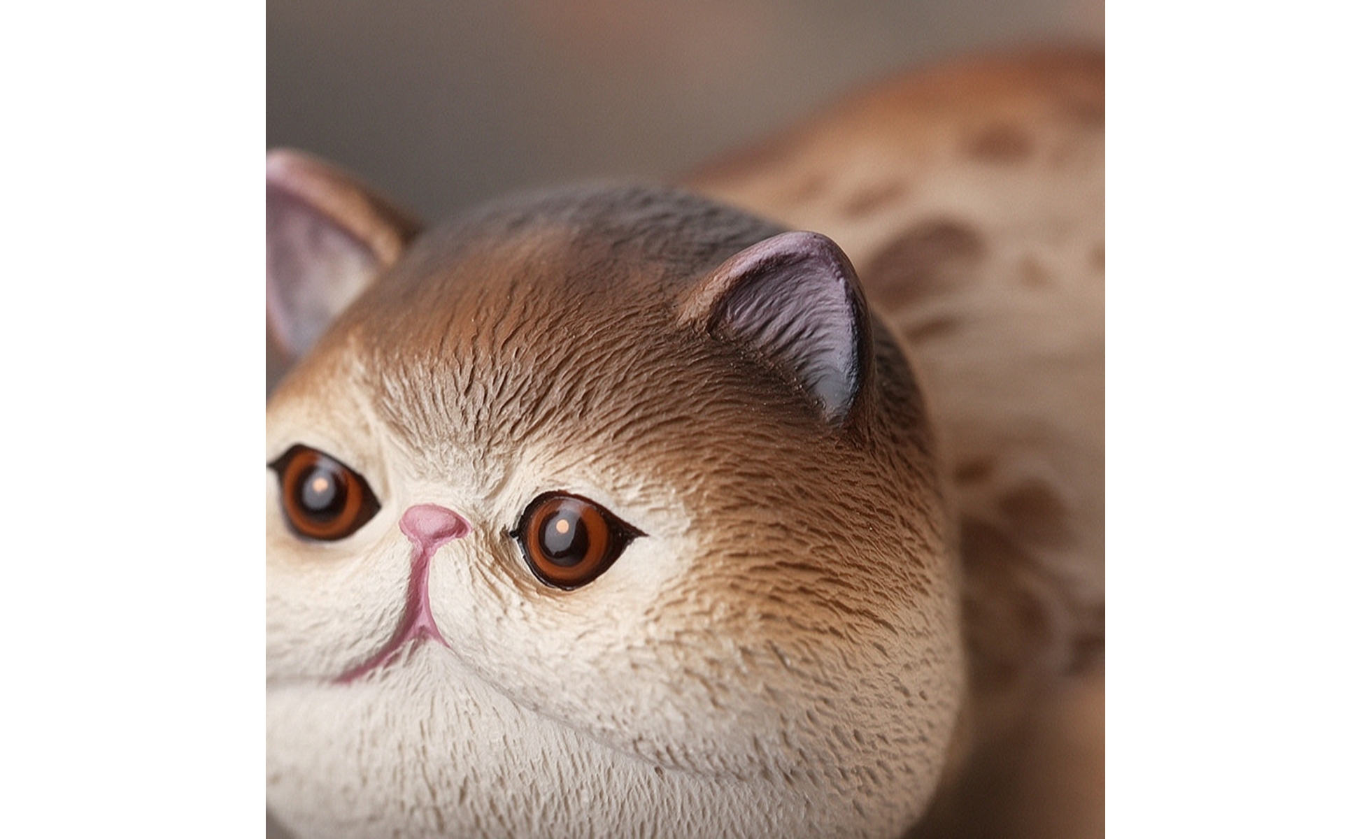 2 Pieces Cat Figurines Detailed Miniature Cat Figurines Hand-Painted