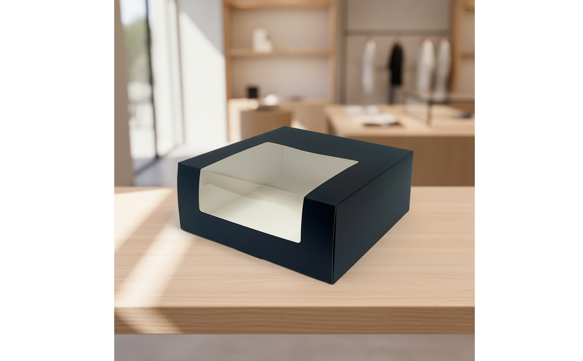 Hat Box with Window Compact Paperboard Hat Box Minimalist for Retail Display