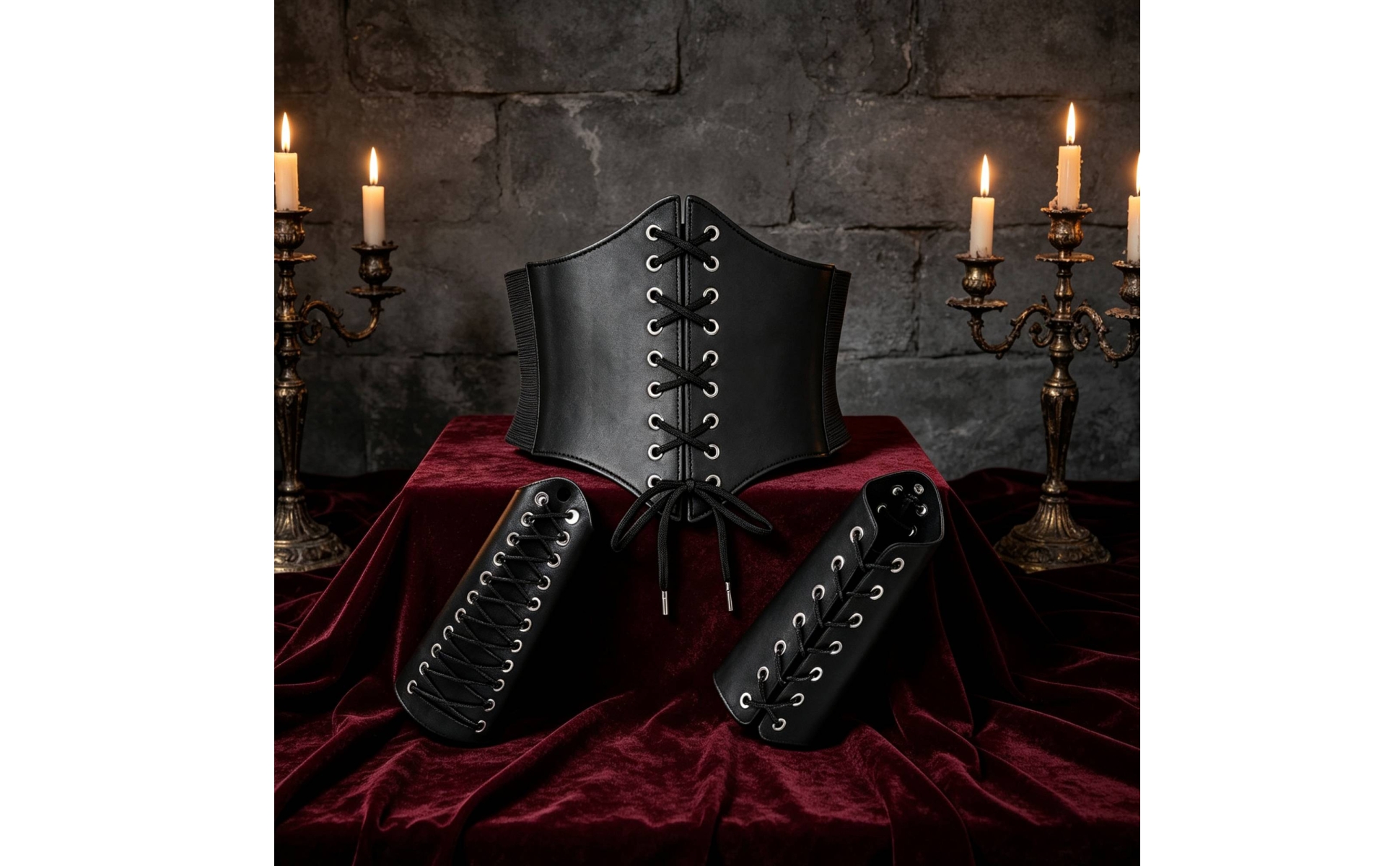 Serre-Taille avec Protège-Poignets Steampunk Corset Serre-Taille Élastique