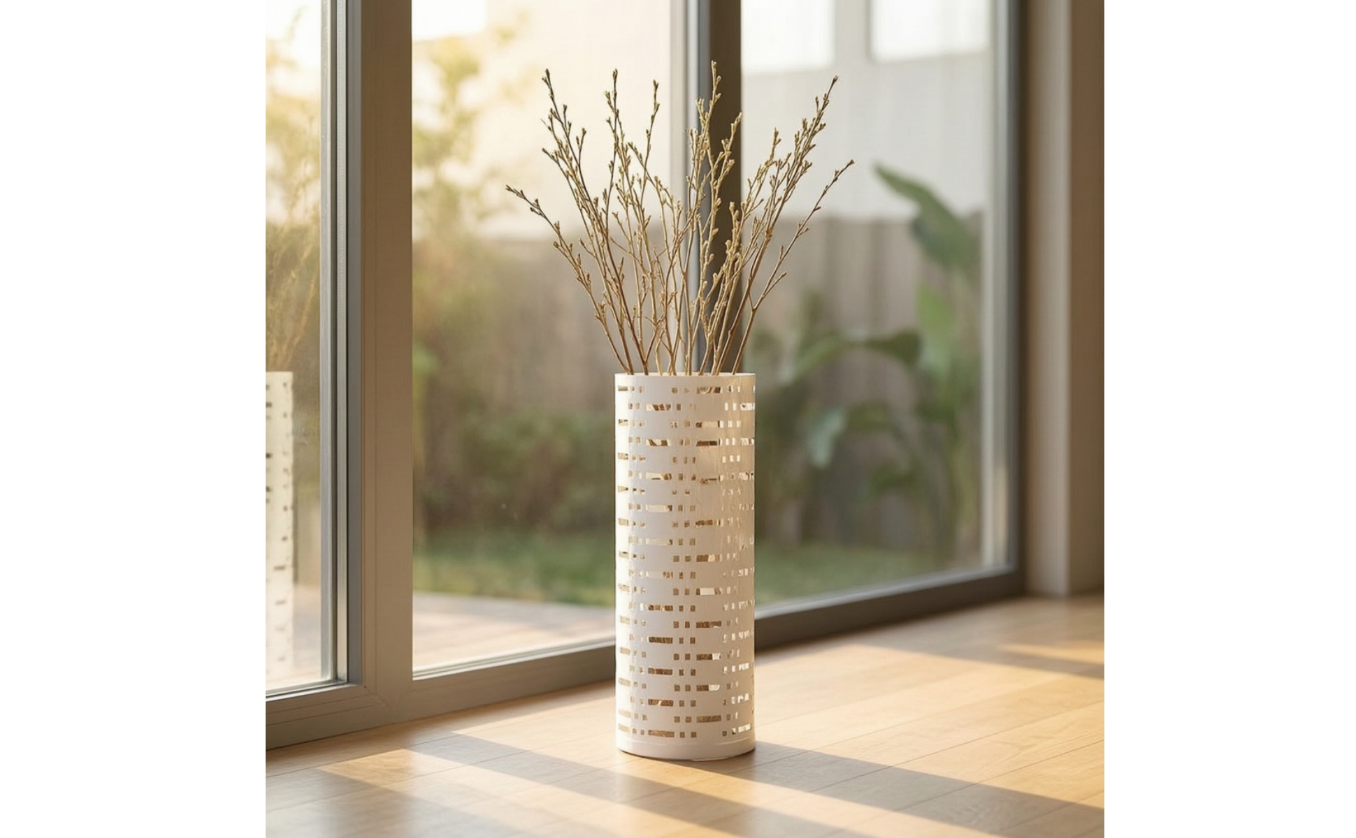 Metal Umbrella Stand Perforated Freestanding Umbrella Stand Ventilated for Lobby