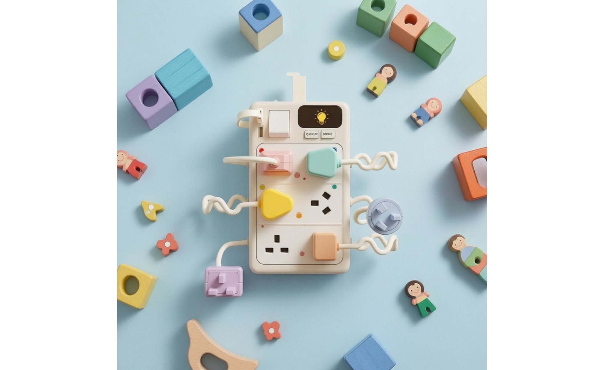 Power Strip Toy Educational Toy Power Strip Realistic for Toddlers, Preschoolers