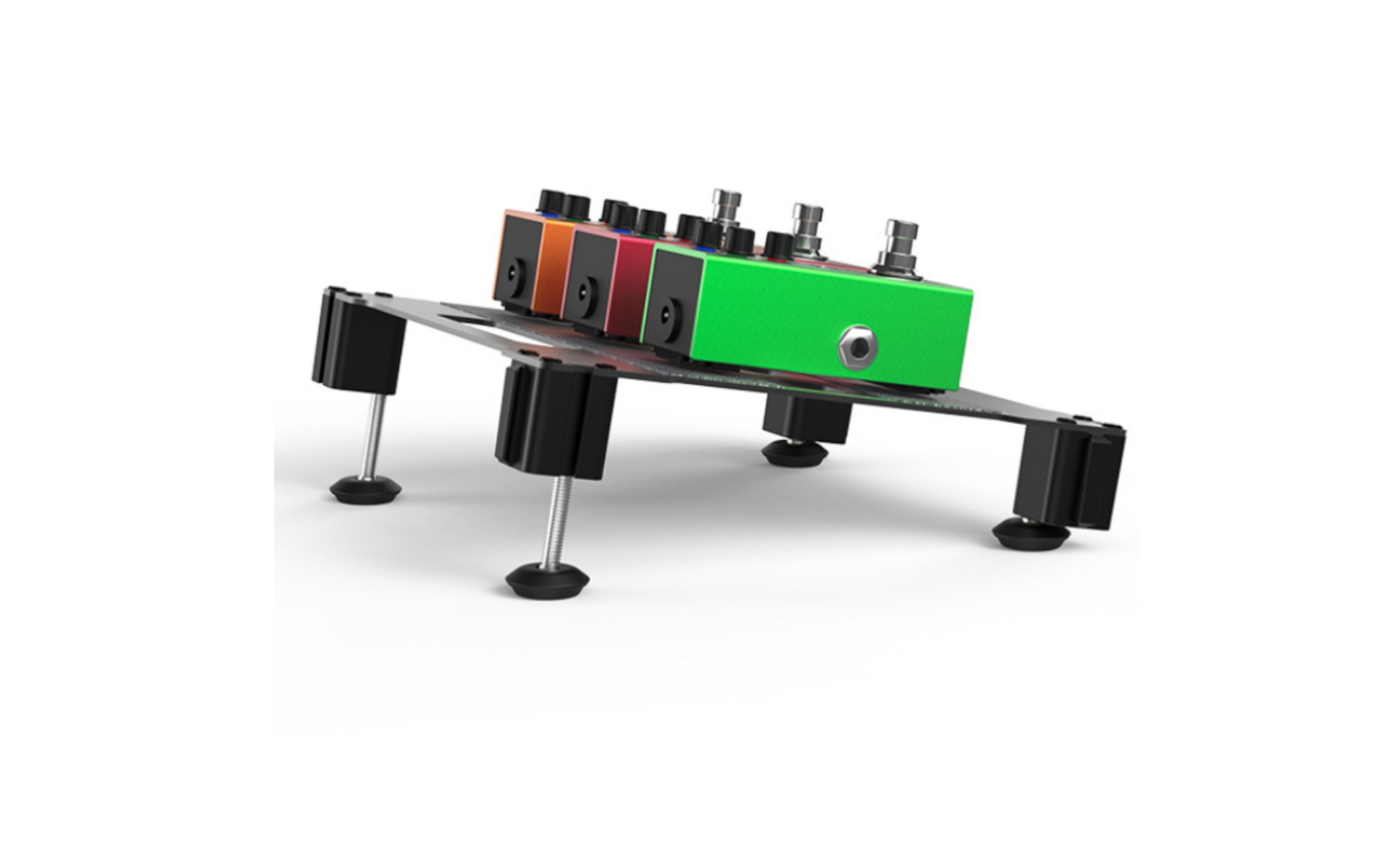 Pedal Board with Handle Aluminum Alloy Effects Pedal Board Open-Frame for Studio