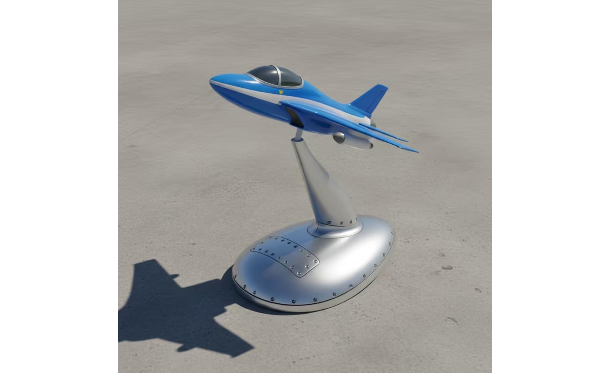 Aircraft Model Display Stand Compact Model Aircraft Stand Silver for Desk, Shelf