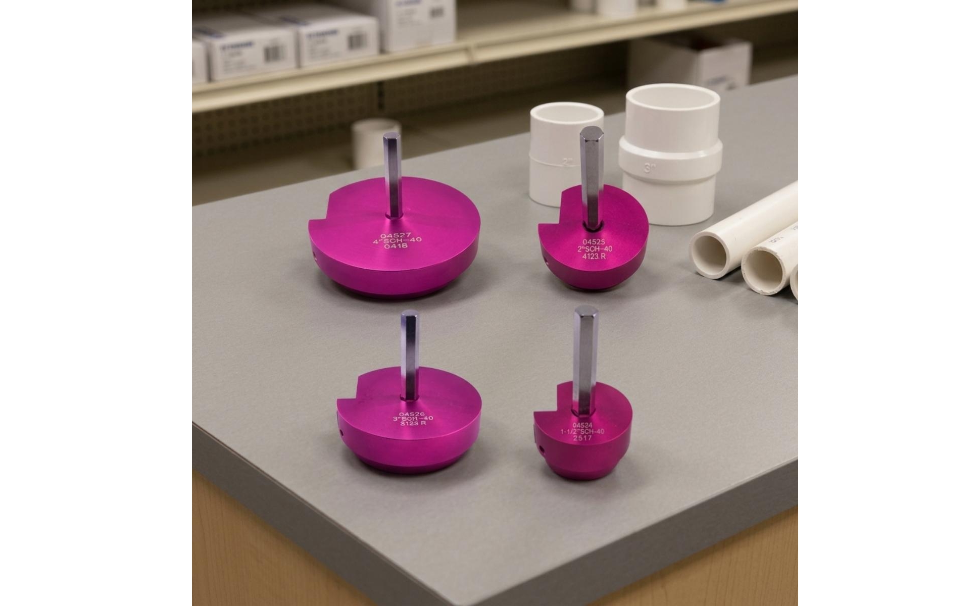 4 Pièces Alésoir PVC Tige Hexagonale Kit d’alésoirs Anodisé pour Bricoleurs