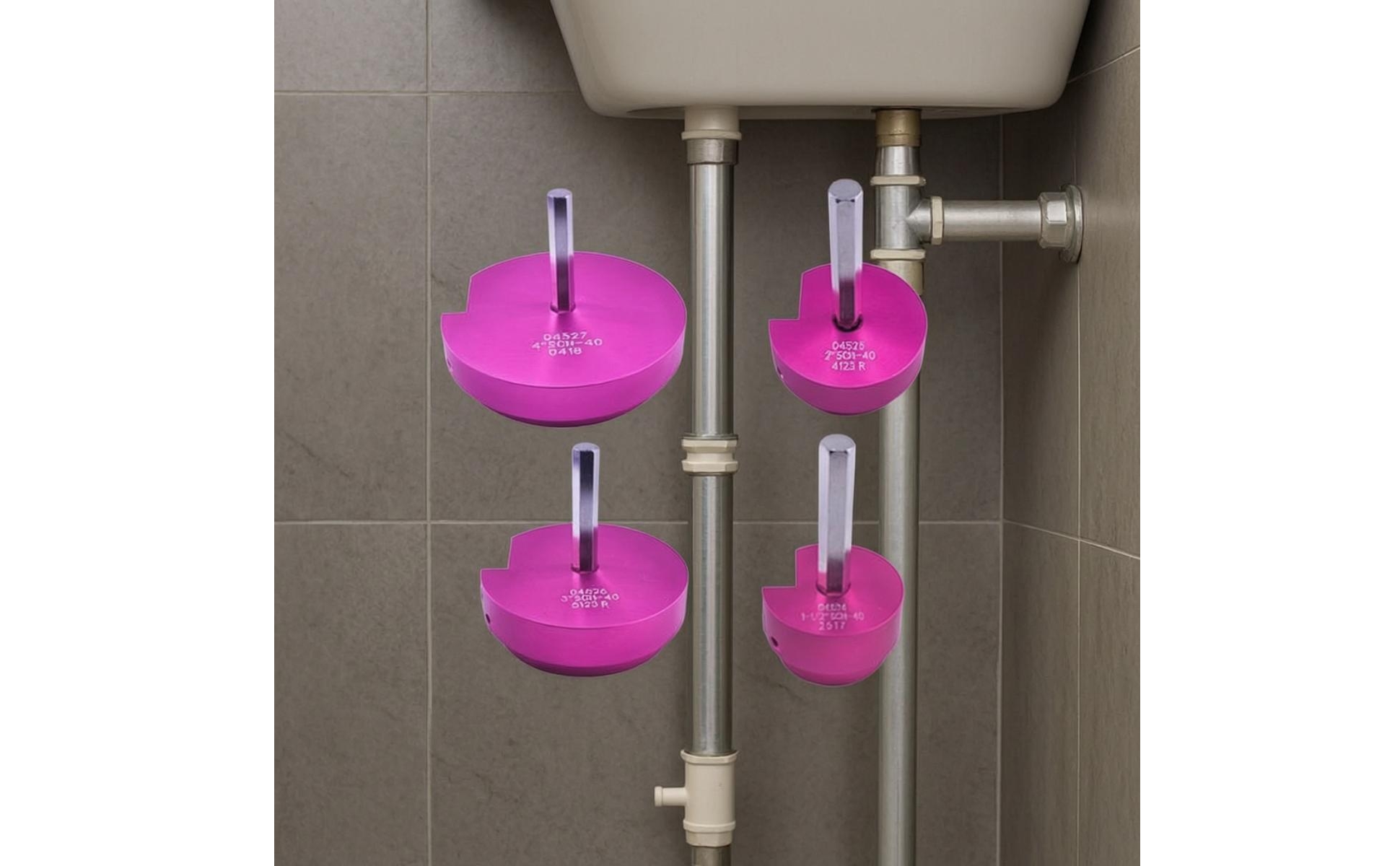 4 Pièces Alésoir PVC Tige Hexagonale Kit d’alésoirs Anodisé pour Bricoleurs