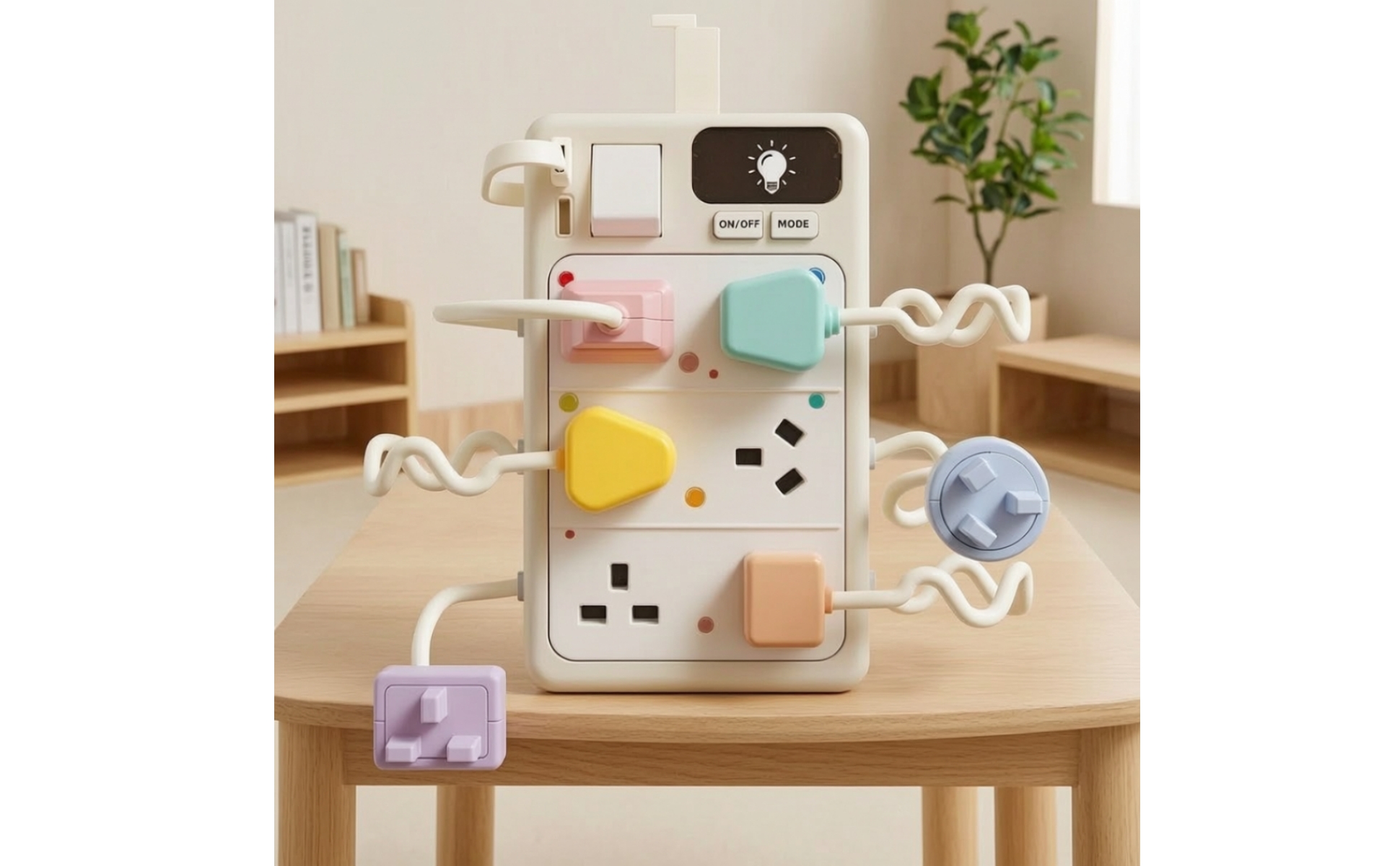 Power Strip Toy Educational Toy Power Strip Realistic for Toddlers, Preschoolers