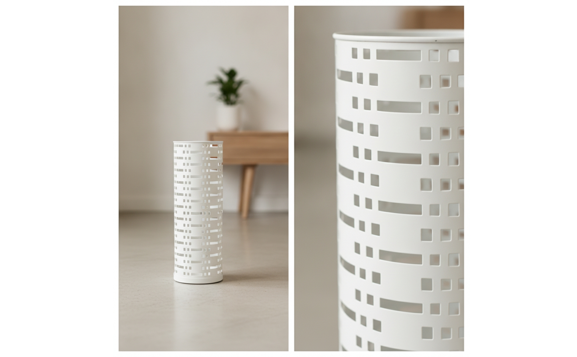 Metal Umbrella Stand Perforated Freestanding Umbrella Stand Ventilated for Lobby