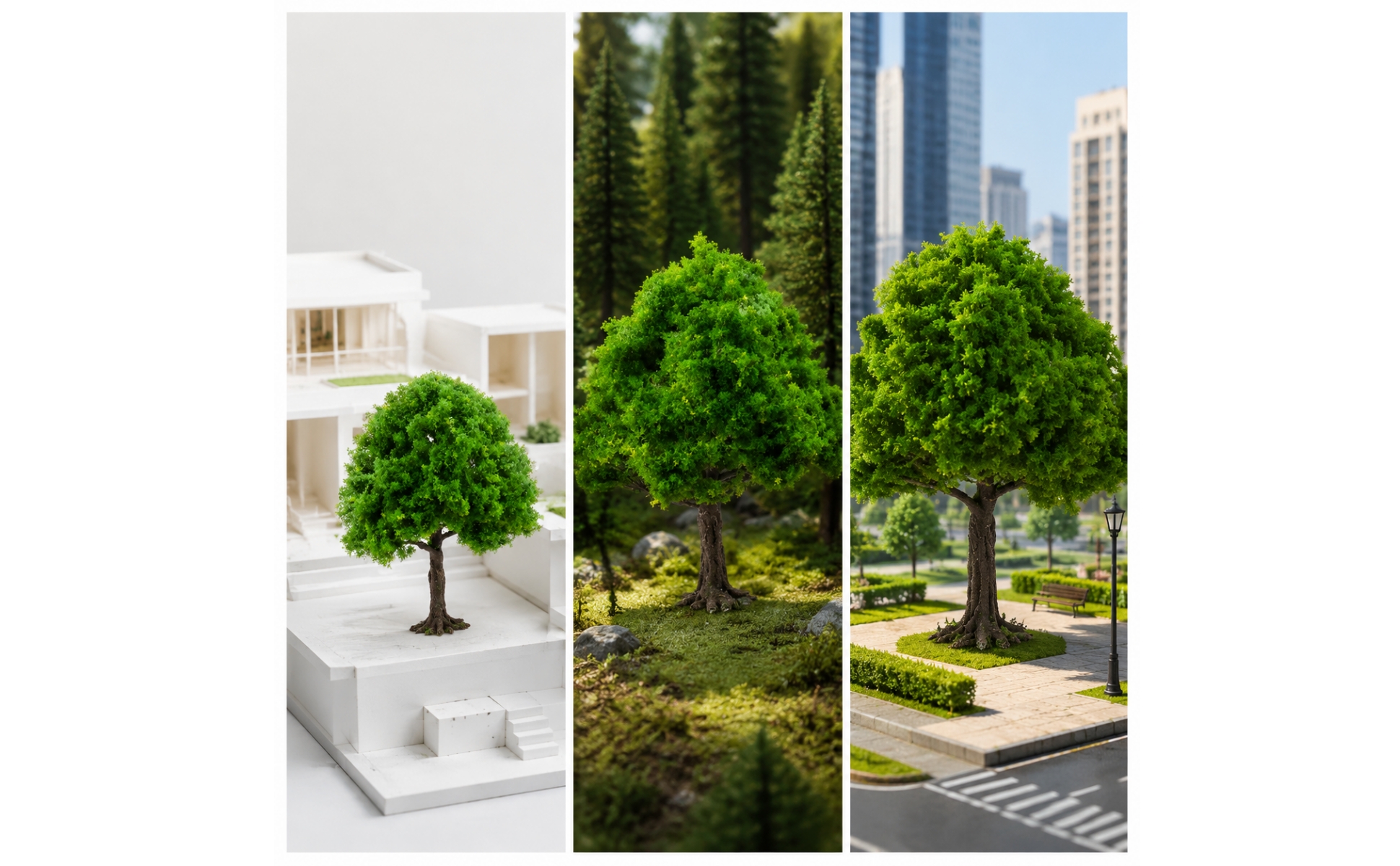 Banian Miniature Artificiel Arbre de Diorama fait Main pour Maquette, Modélistes