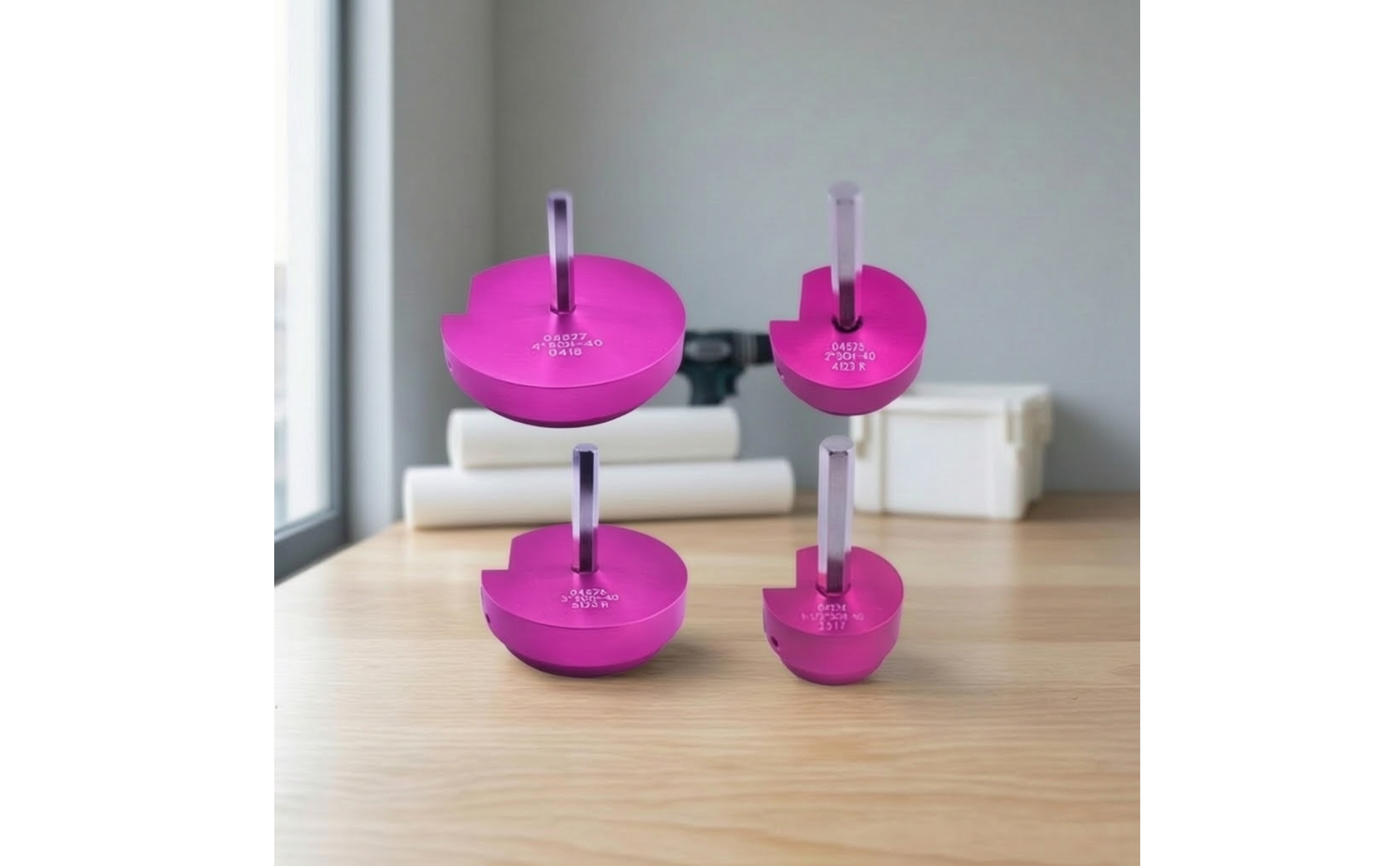 4 Pièces Alésoir PVC Tige Hexagonale Kit d’alésoirs Anodisé pour Bricoleurs