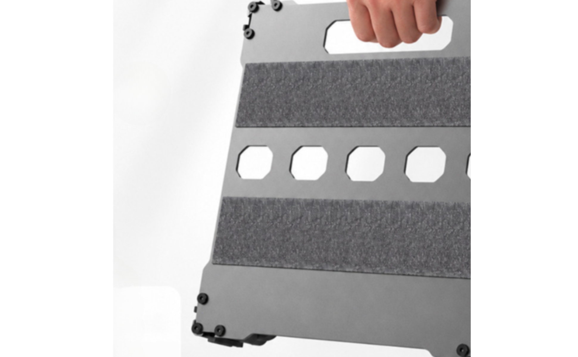 Pedal Board with Handle Aluminum Alloy Effects Pedal Board Open-Frame for Studio