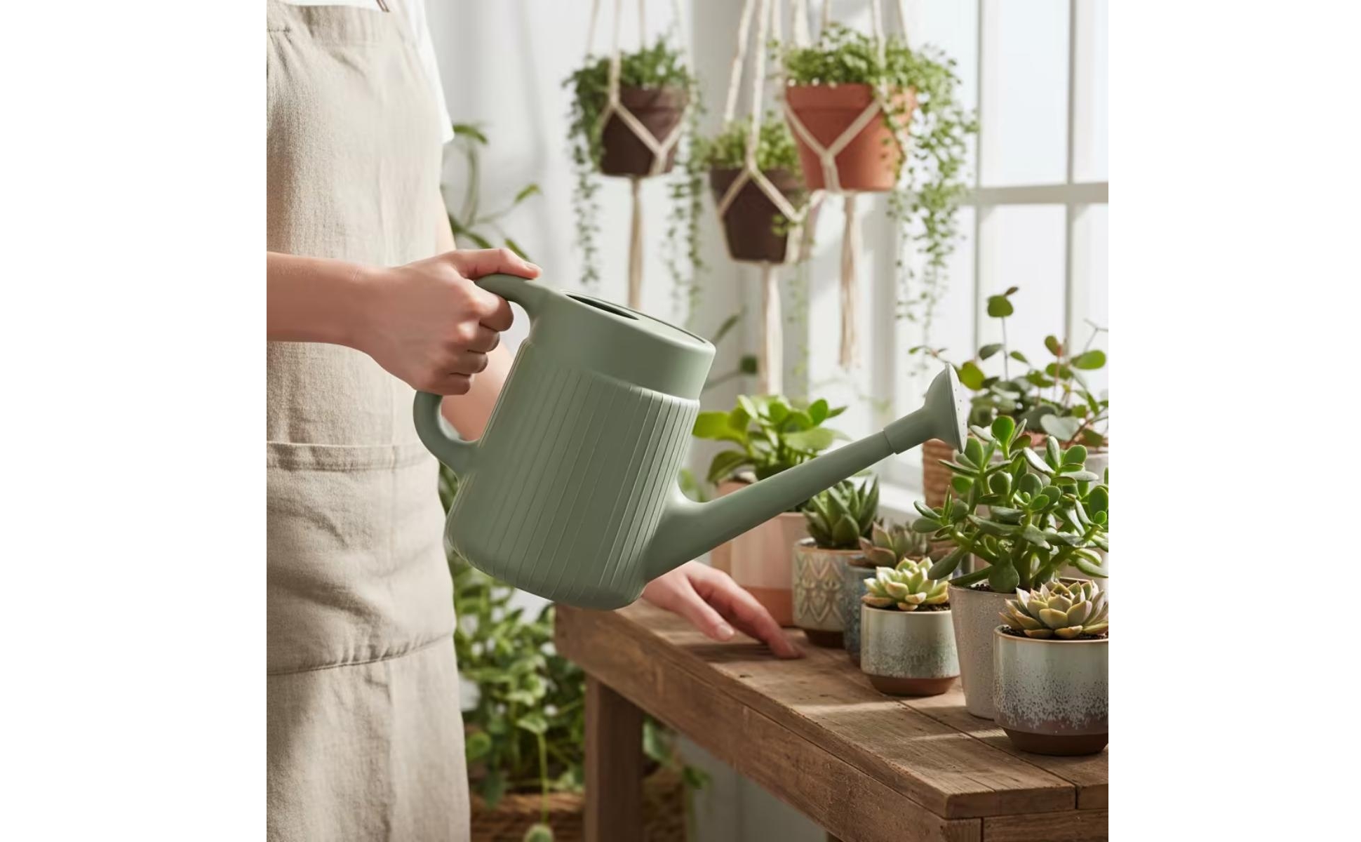 Watering Can with Long Spout Lightweight for Windowsill, Gardeners, Plant Lovers