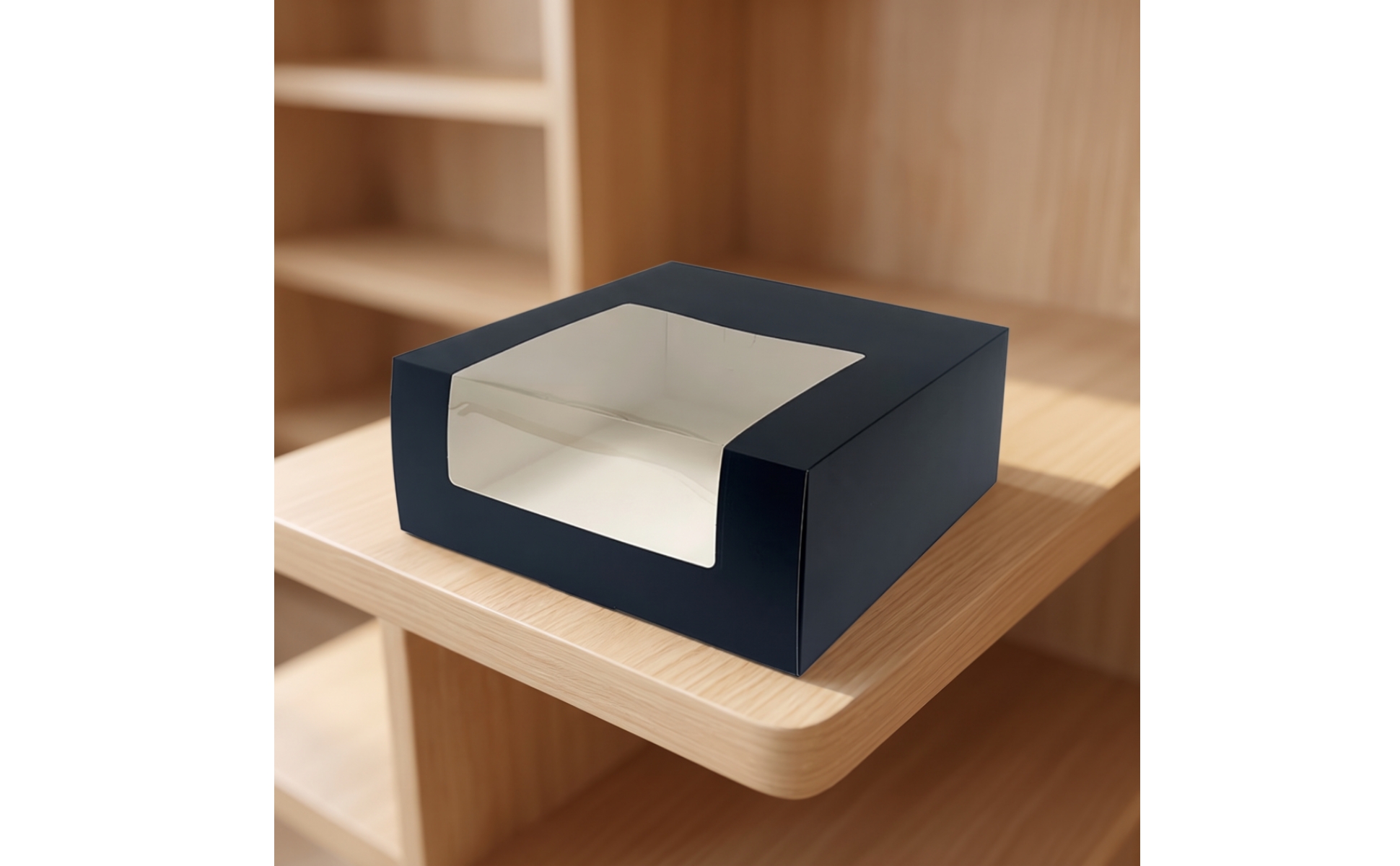 Hat Box with Window Compact Paperboard Hat Box Minimalist for Retail Display