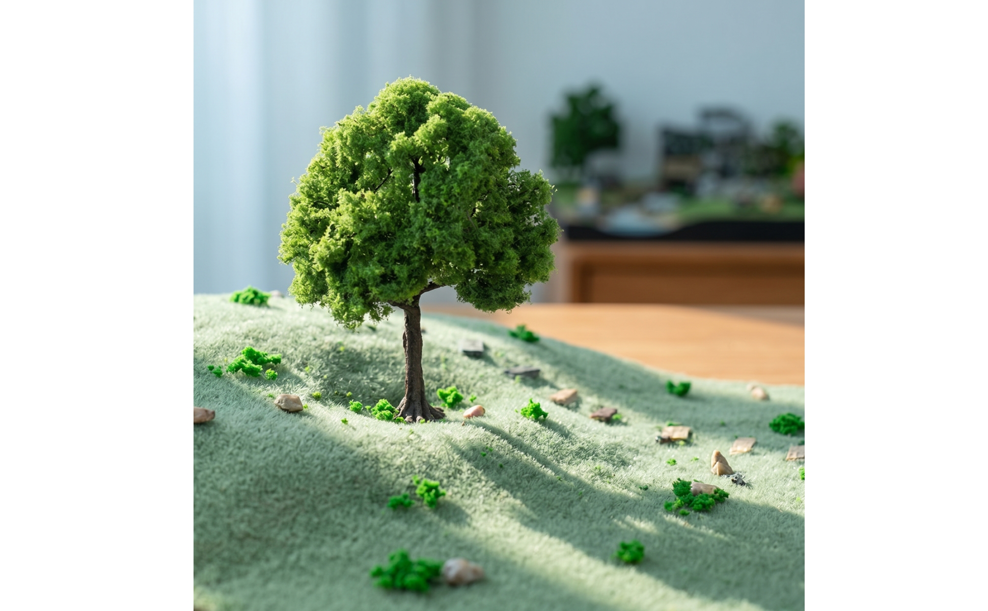Banian Miniature Artificiel Arbre de Diorama fait Main pour Maquette, Modélistes