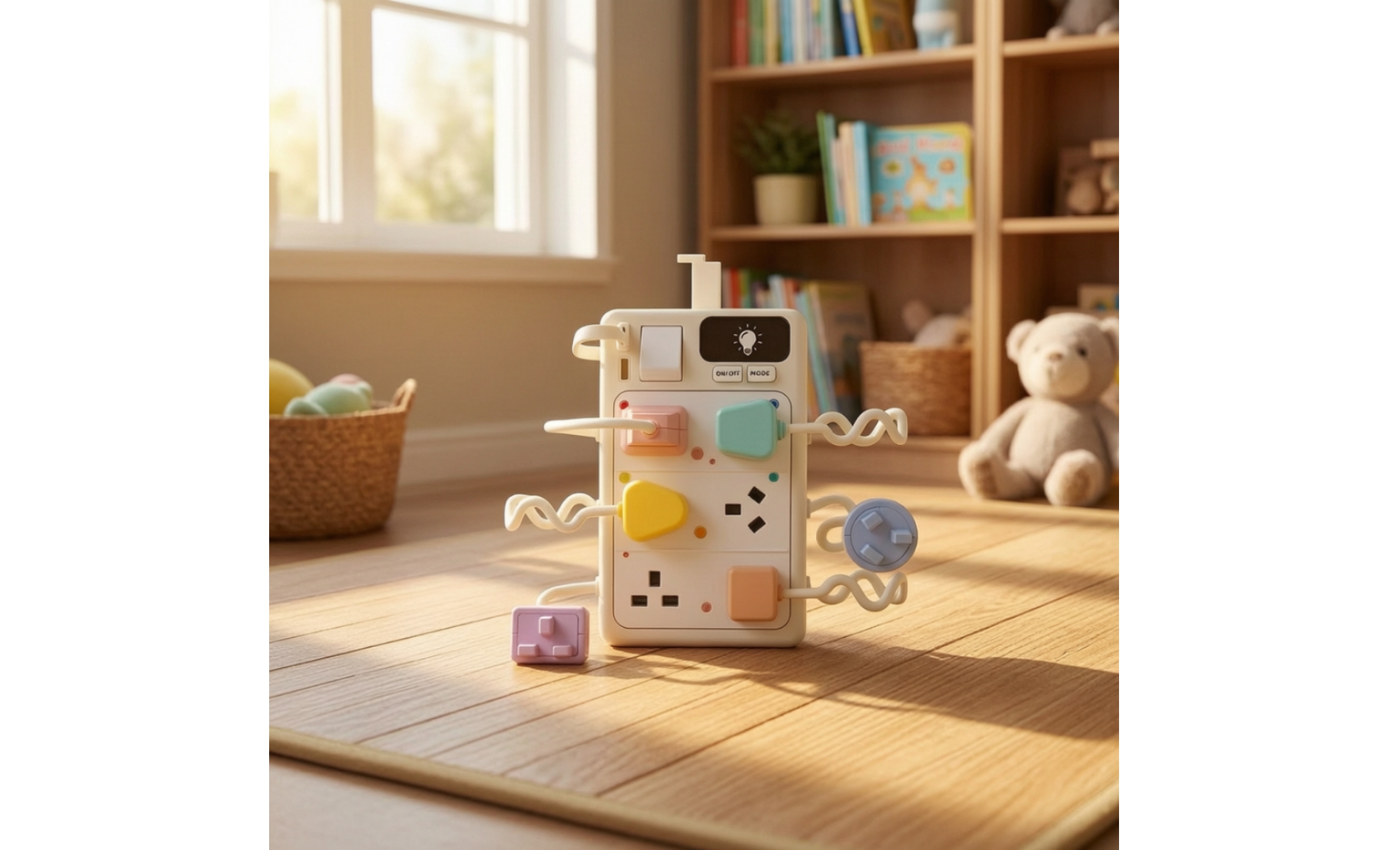 Power Strip Toy Educational Toy Power Strip Realistic for Toddlers, Preschoolers