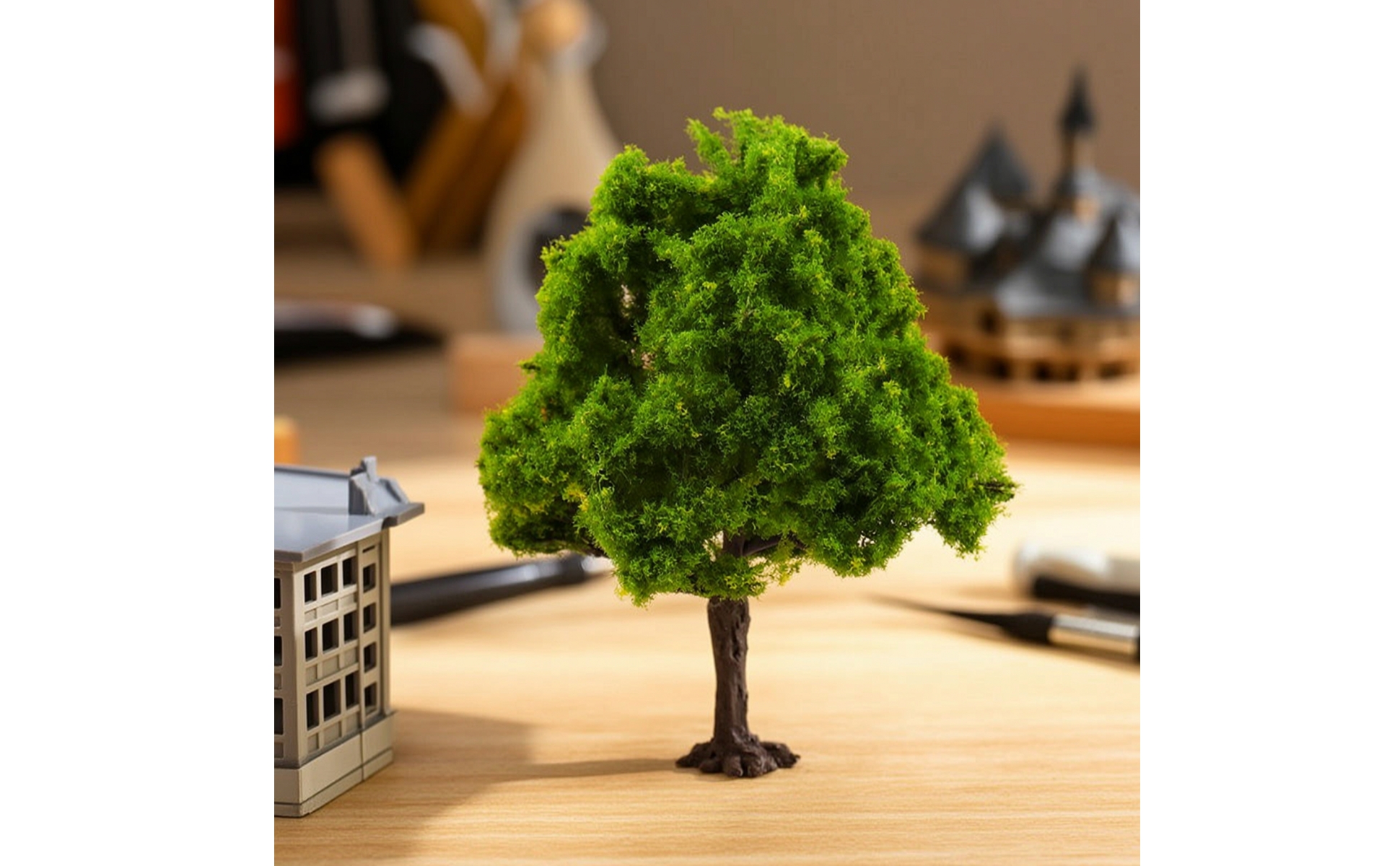 Banian Miniature Artificiel Arbre de Diorama fait Main pour Maquette, Modélistes
