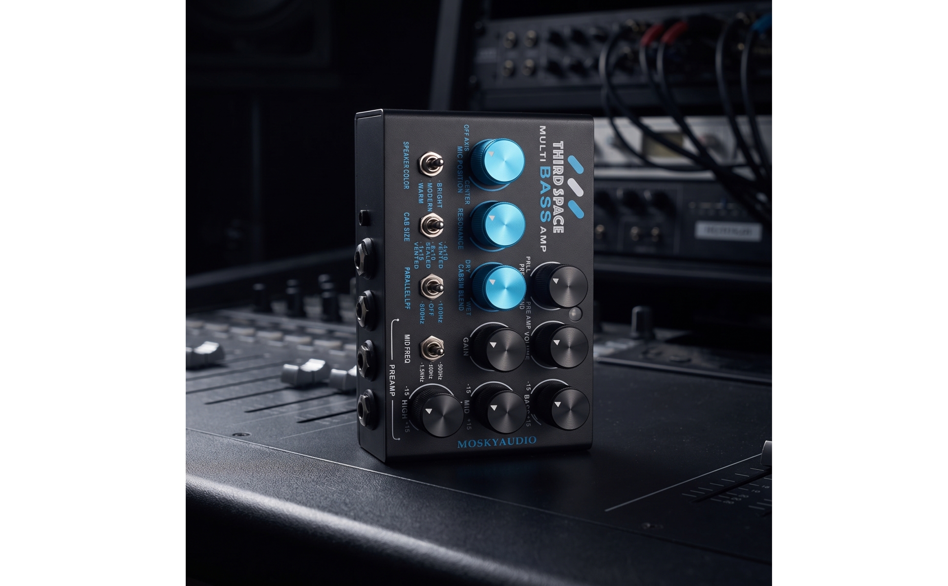 Bass Amp Sim Pedal Compact Bass Amplifier Simulator Pedalboard-Friendly