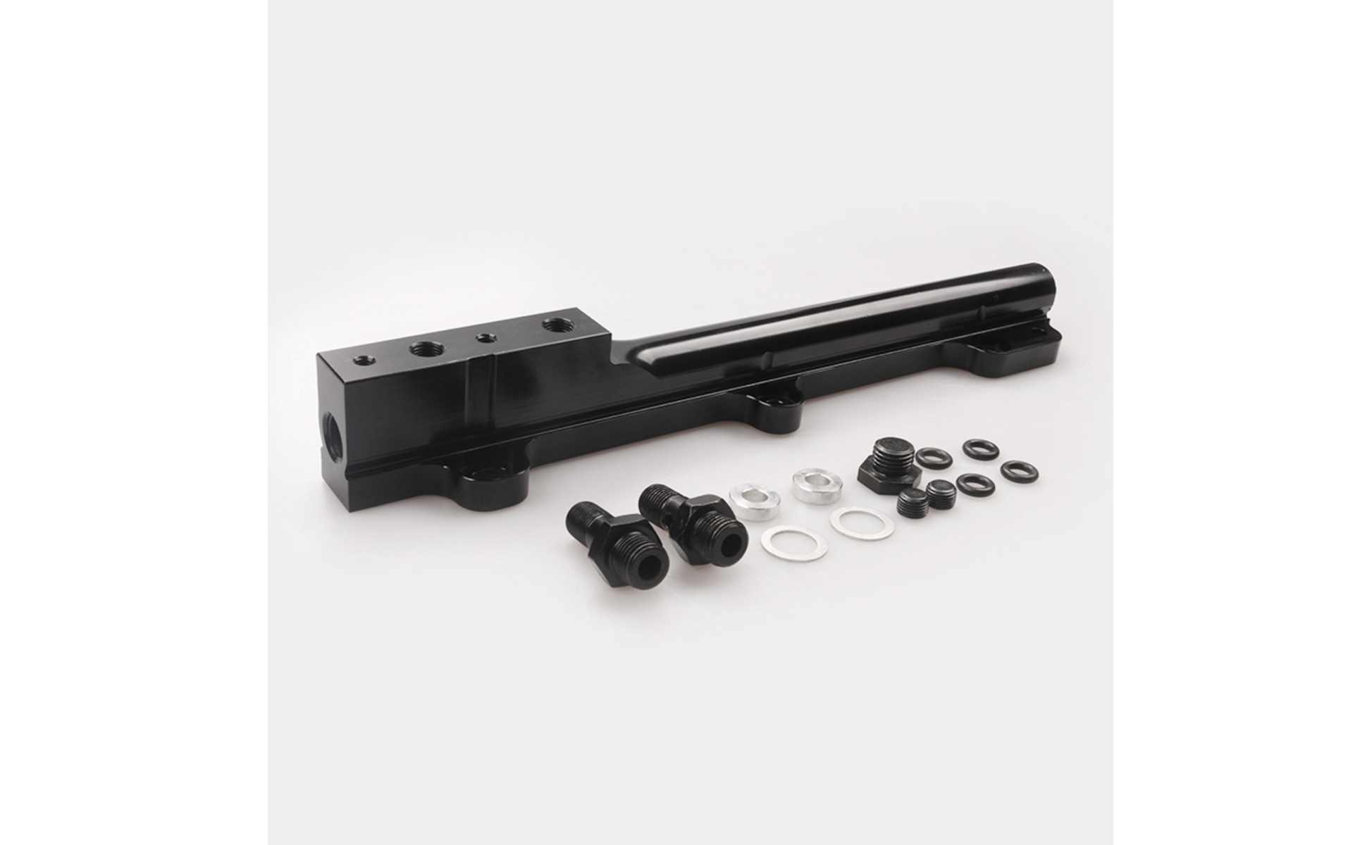 Fuel Rail Assembly Black Aluminum Fuel Rail Resistant for Car Tuners
