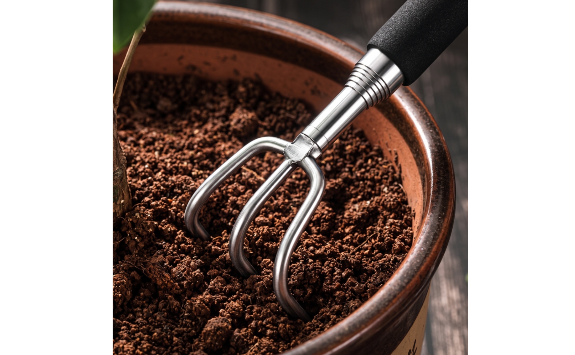 Telescopic Garden Rake Stainless Steel Telescoping Hand Rake Extendable
