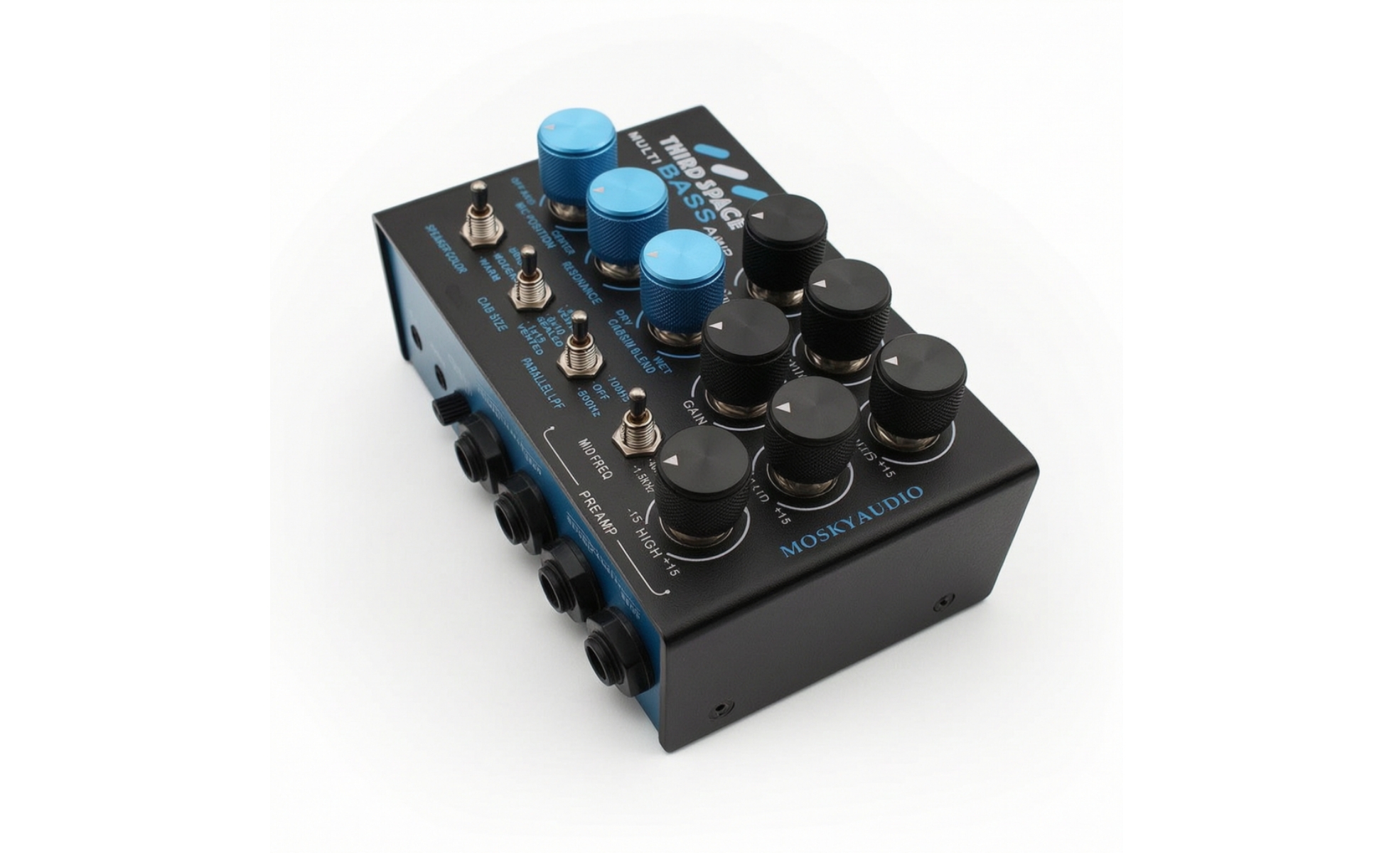 Bass Amp Sim Pedal Compact Bass Amplifier Simulator Pedalboard-Friendly