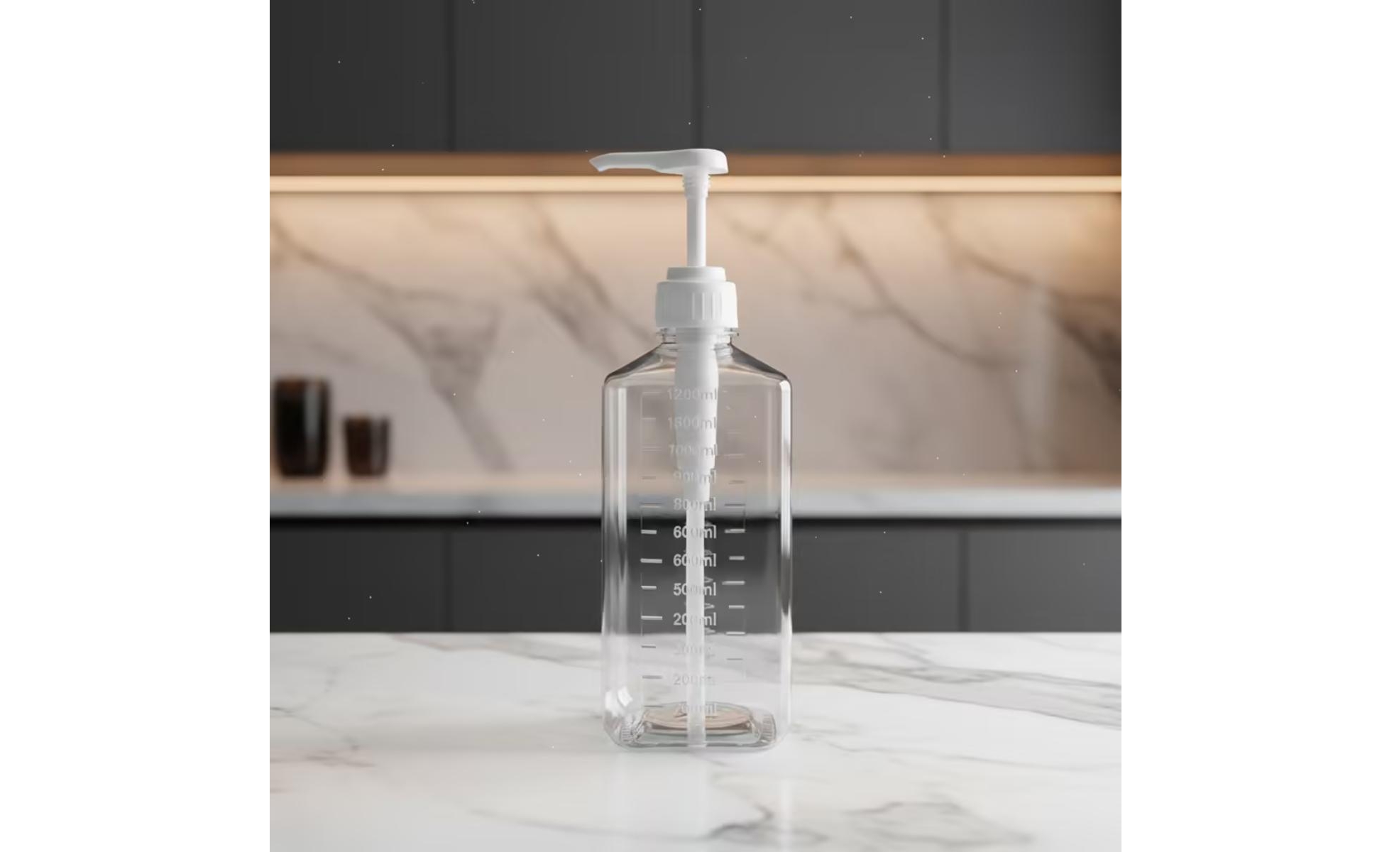 Syrup Dispenser with Pump Graduated Syrup Dispenser Clear for Bubble Tea Shop