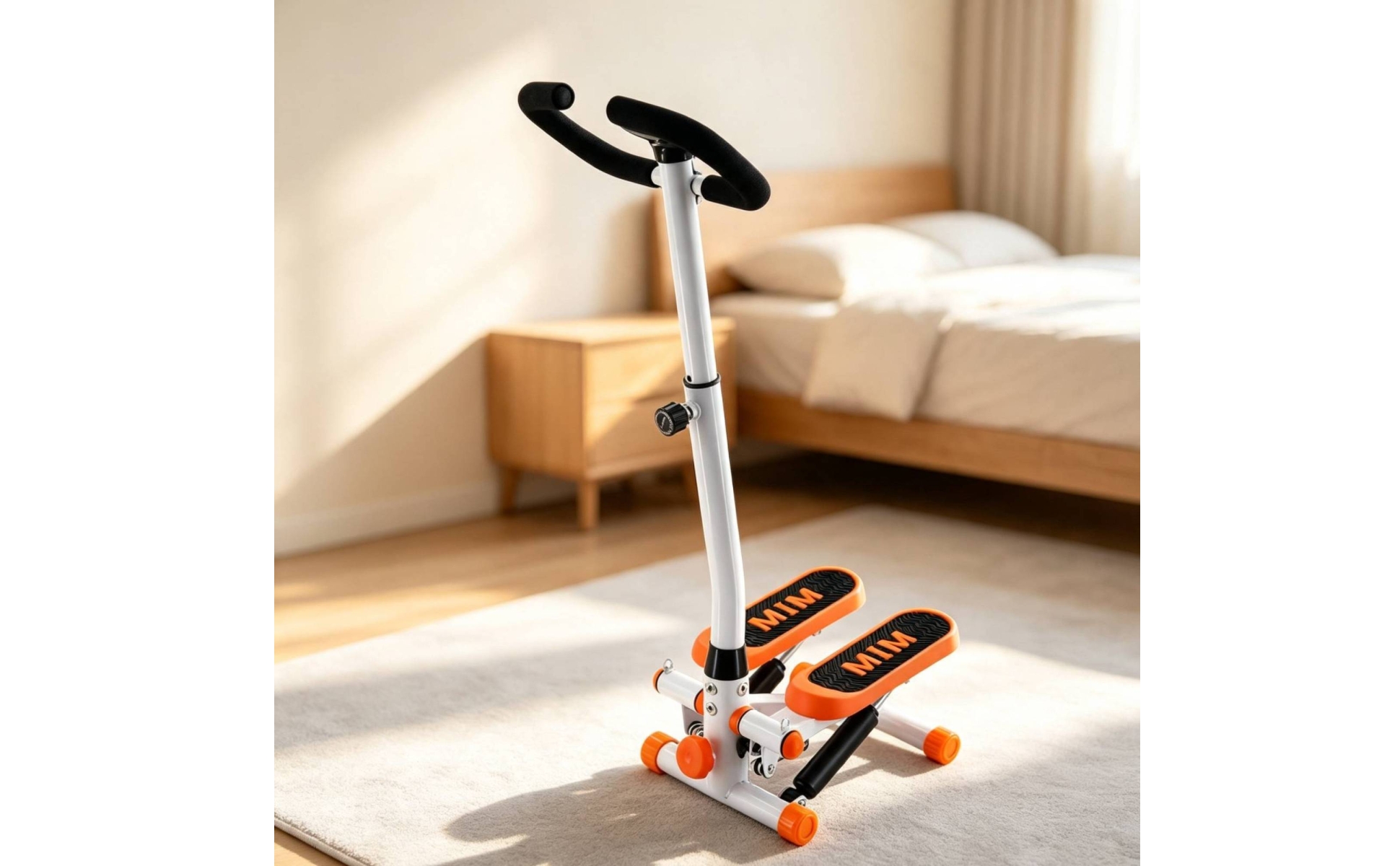 Mini-Stepper mit Haltestange Kompakt Stepper mit Haltegriff Platzsparend