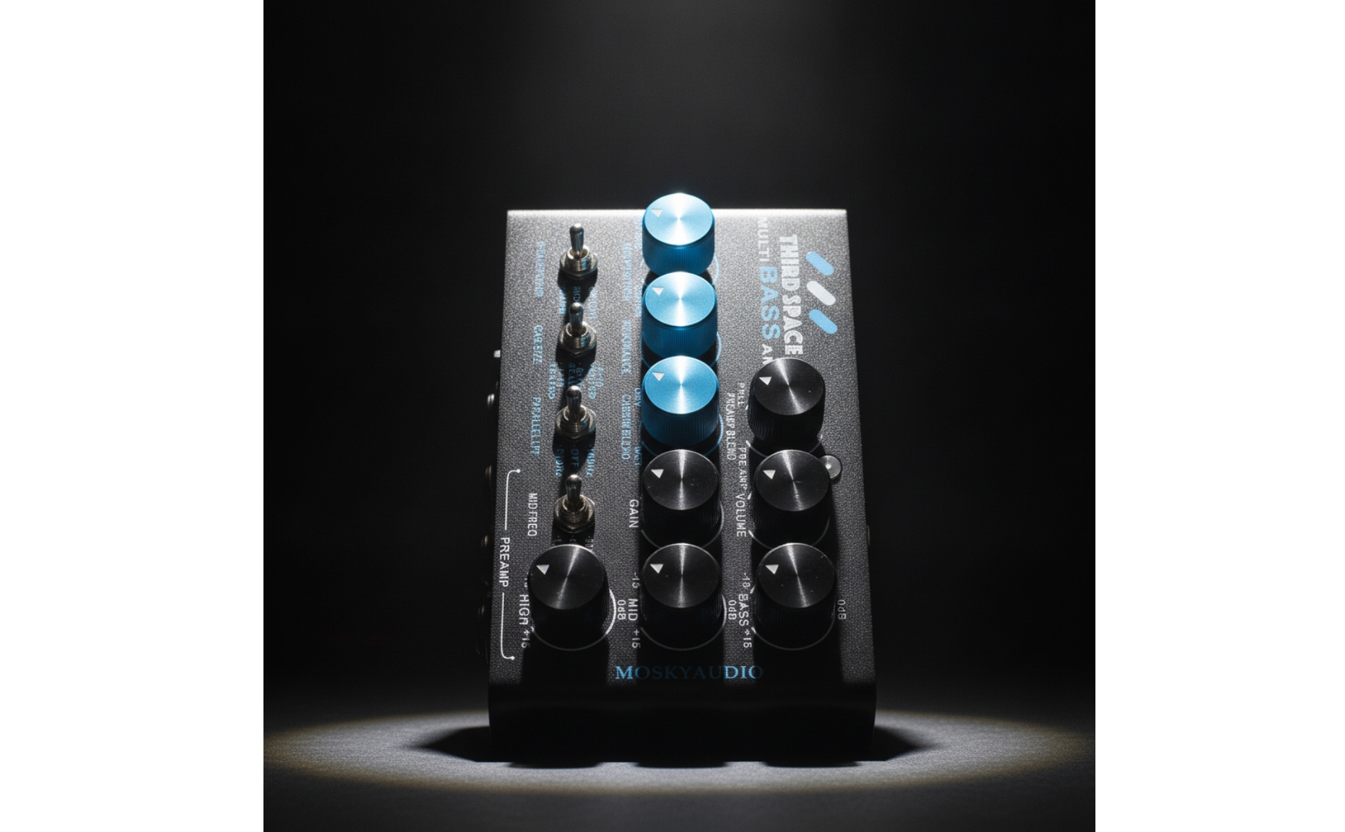 Bass Amp Sim Pedal Compact Bass Amplifier Simulator Pedalboard-Friendly