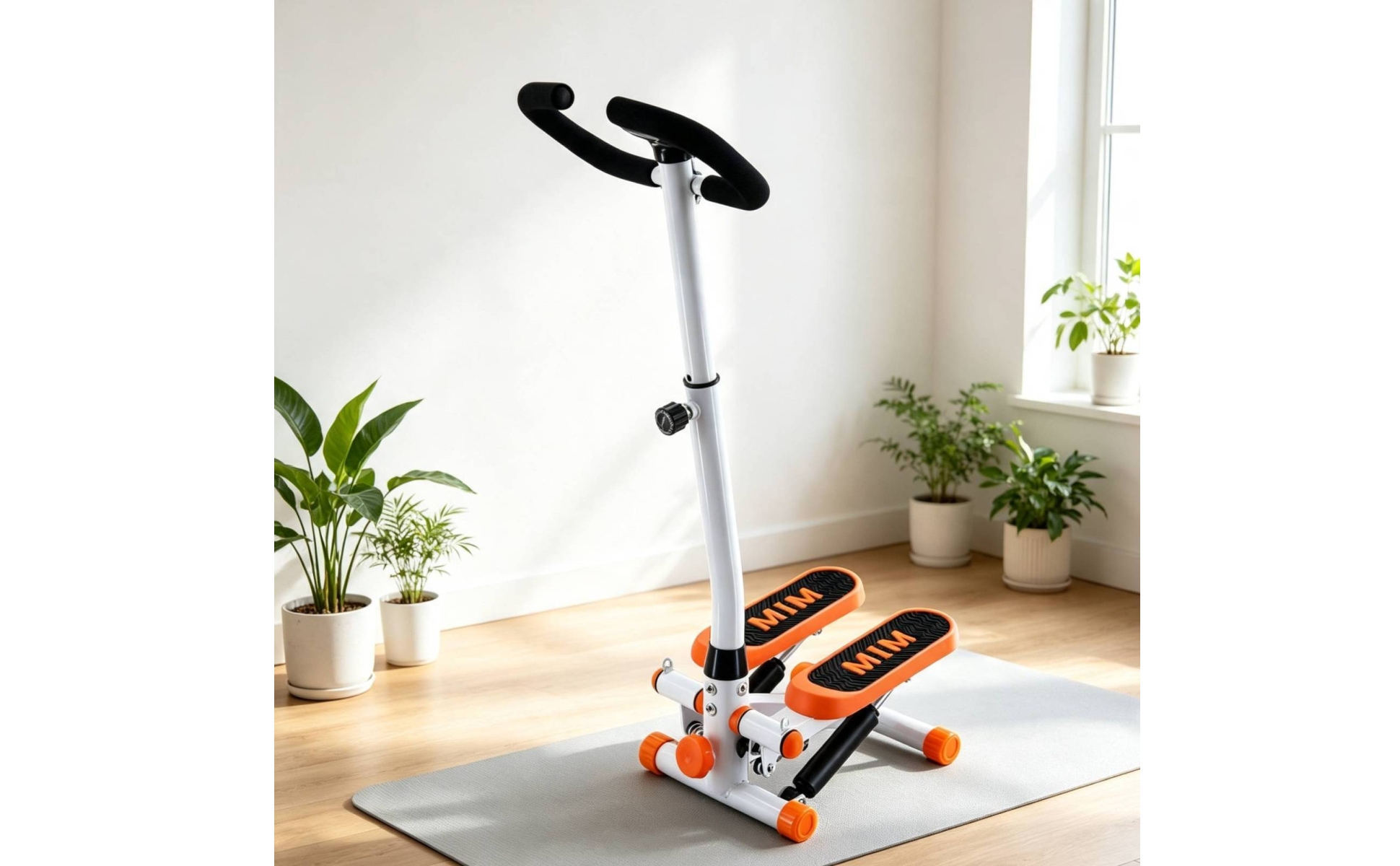 Mini-Stepper mit Haltestange Kompakt Stepper mit Haltegriff Platzsparend