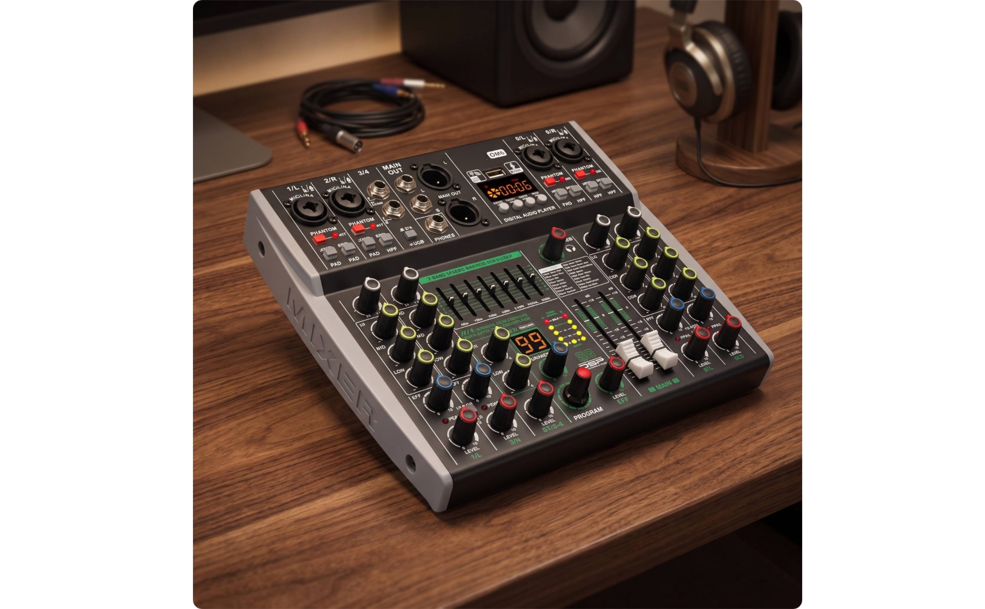 Mixer da Tavolo Digitale Mixer Audio con DSP Professionale per Musicisti, Fonici