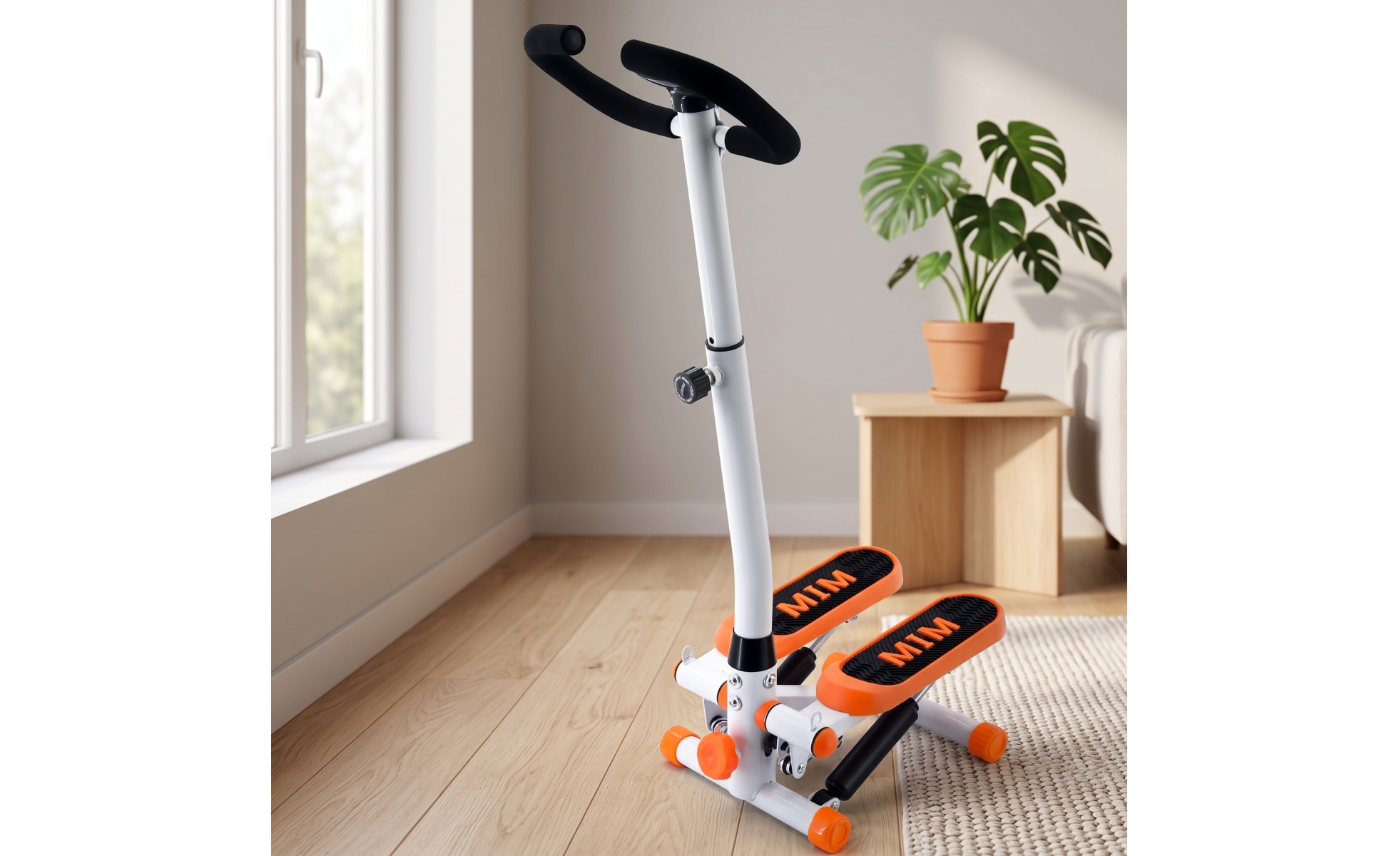 Mini-Stepper mit Haltestange Kompakt Stepper mit Haltegriff Platzsparend