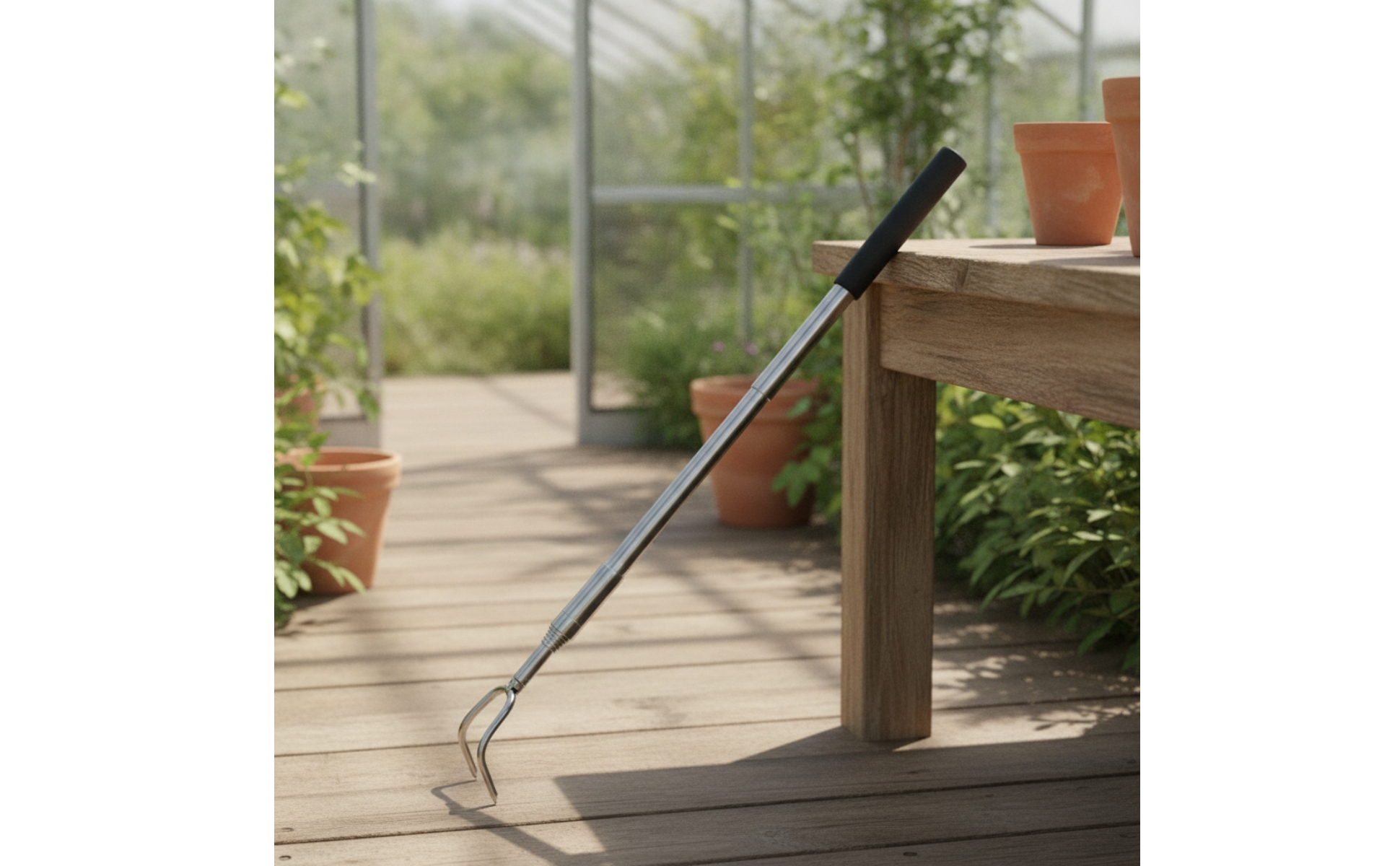 Telescopic Garden Rake Stainless Steel Telescoping Hand Rake Extendable