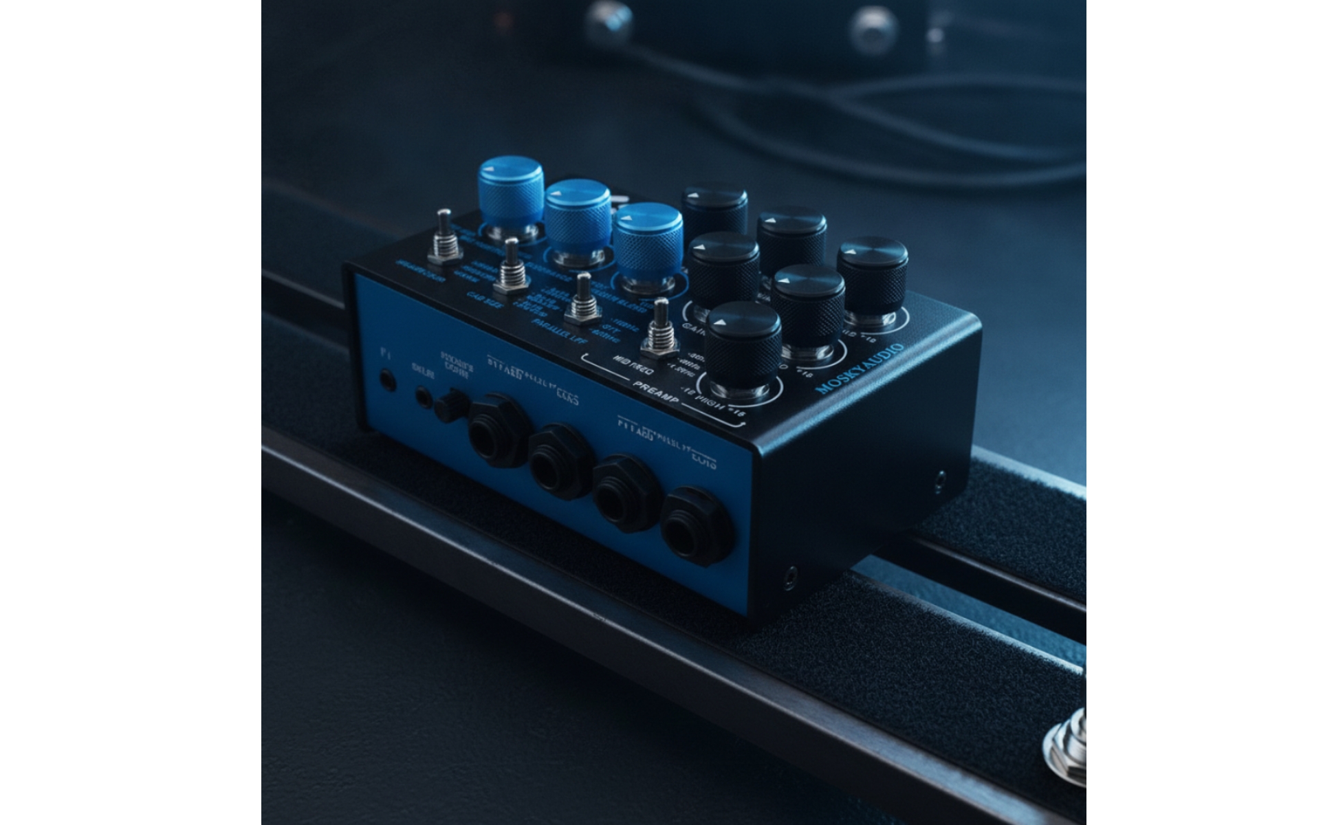 Bass Amp Sim Pedal Compact Bass Amplifier Simulator Pedalboard-Friendly