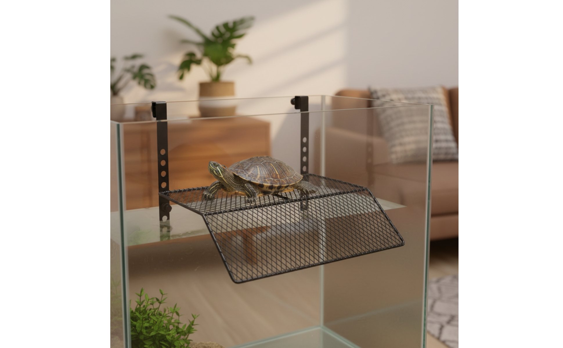 Turtle Basking Platform Hanging Aquarium Platform with Hooks Non-Slip