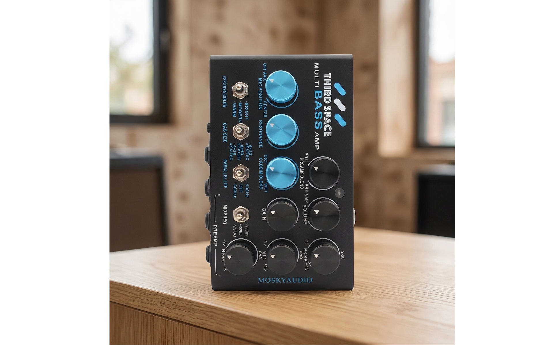 Bass Amp Sim Pedal Compact Bass Amplifier Simulator Pedalboard-Friendly