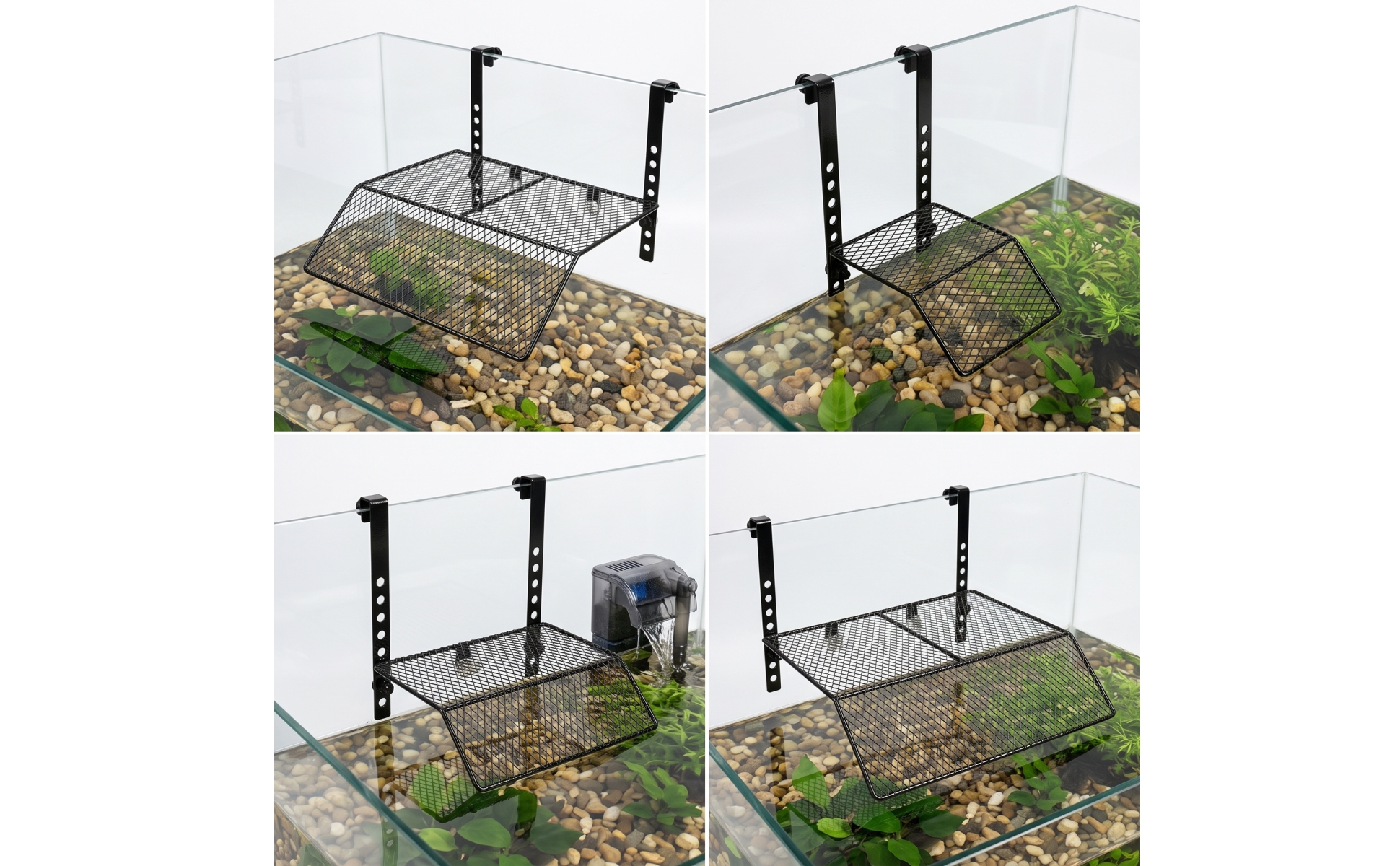 Turtle Basking Platform Hanging Aquarium Platform with Hooks Non-Slip