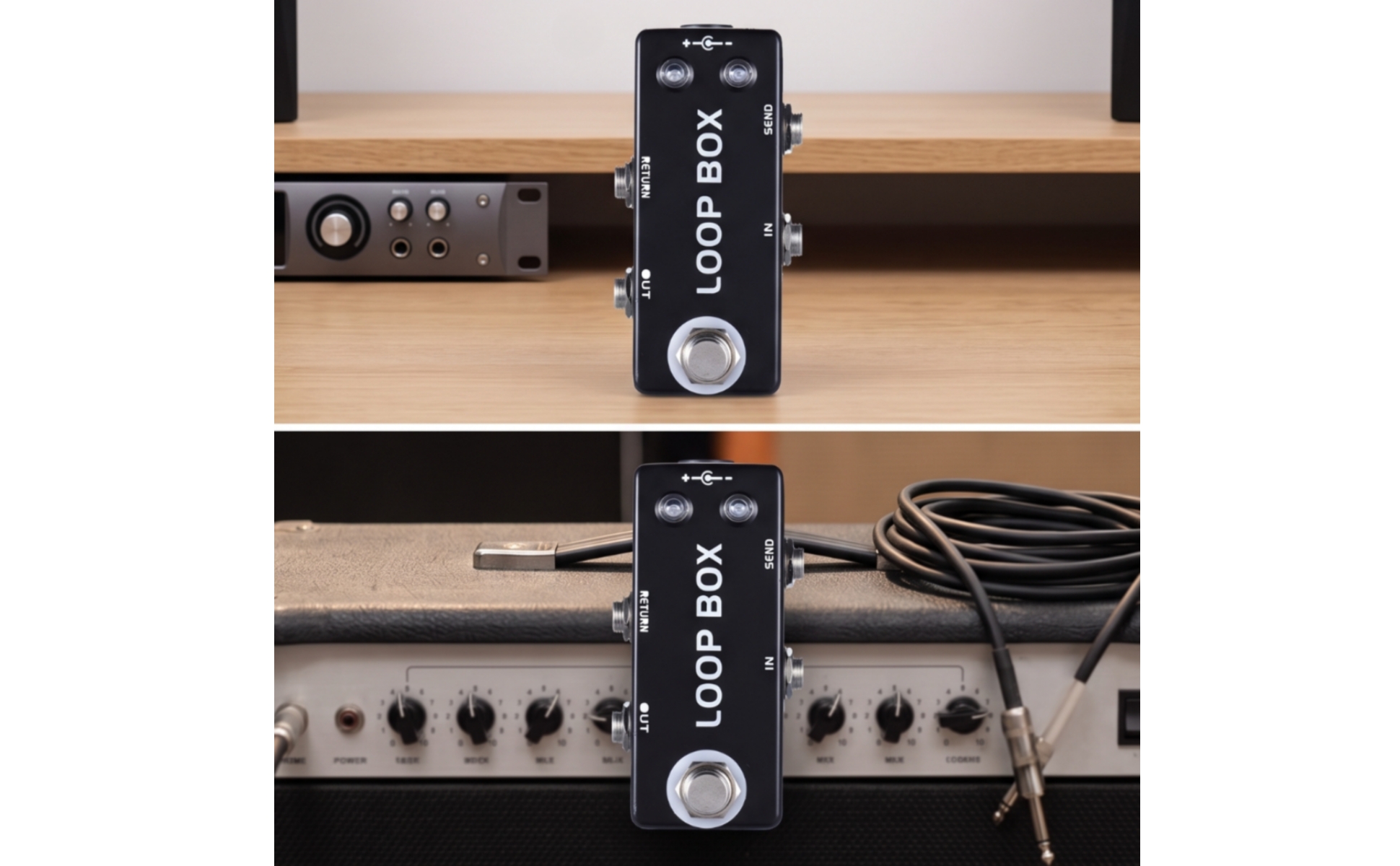 Loop Box Pedal Compact Guitar Loop Box True for Pedalboard, Guitarists