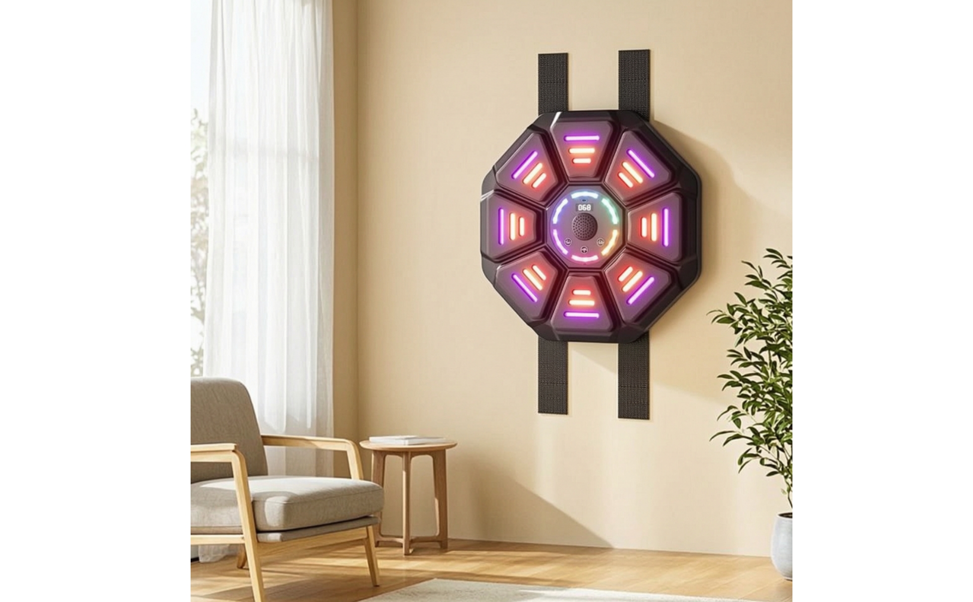 Wall-Mounted Boxing Instructor Interactive Wall Mounted Boxing Target Bluetooth